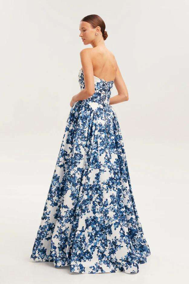 Floral Off-Shoulder Sleeveless Midi Dress