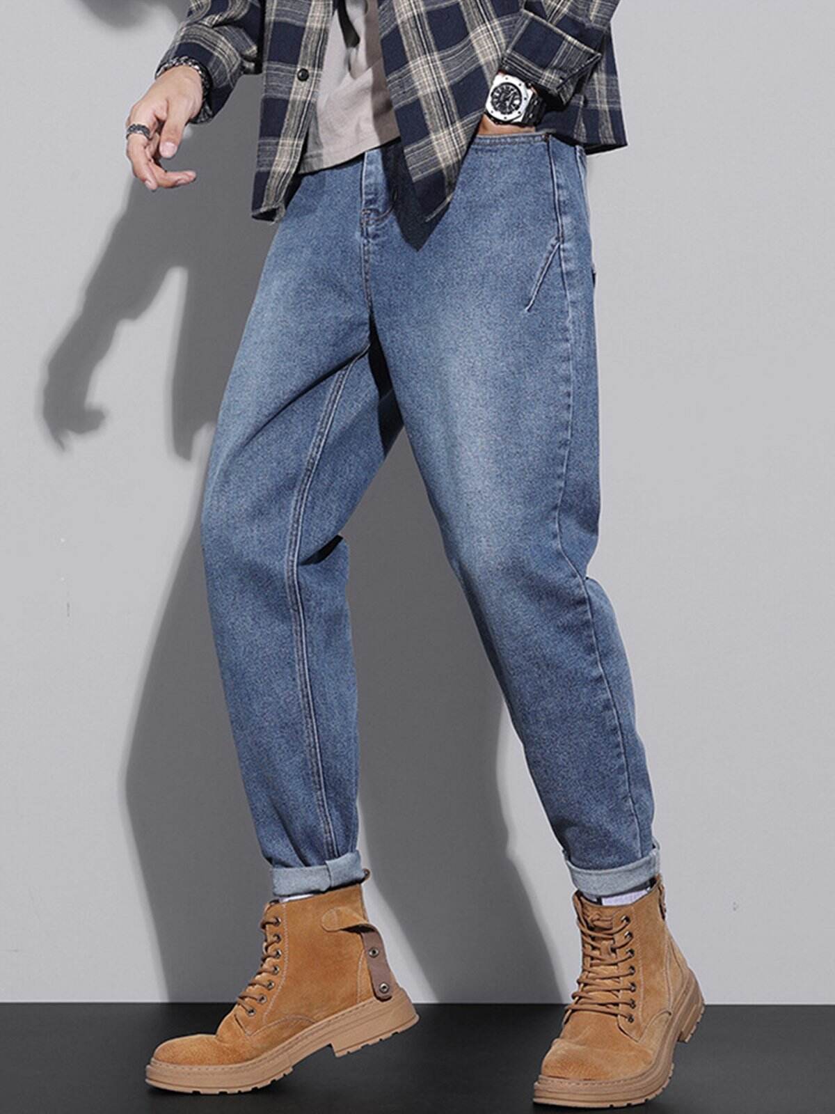 M's Vintage Casual Taper Loose Fit Jeans