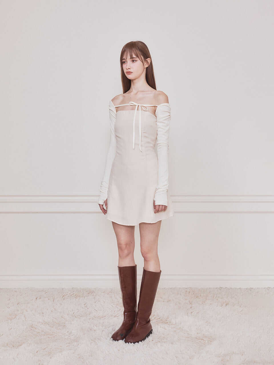 Fay Bolero Dress BEIGE