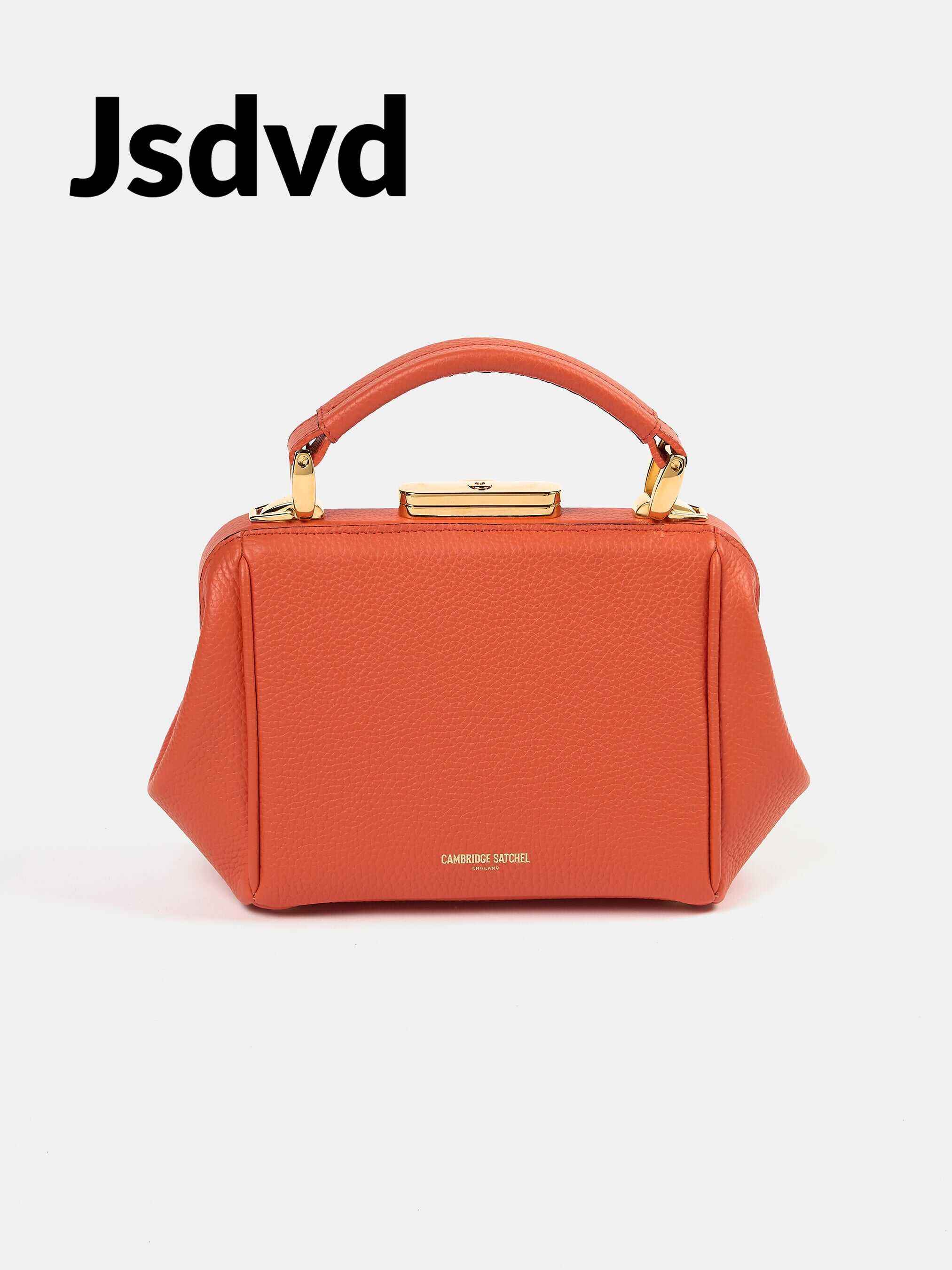 The Mini Sophie - Tangerine Calf Grain