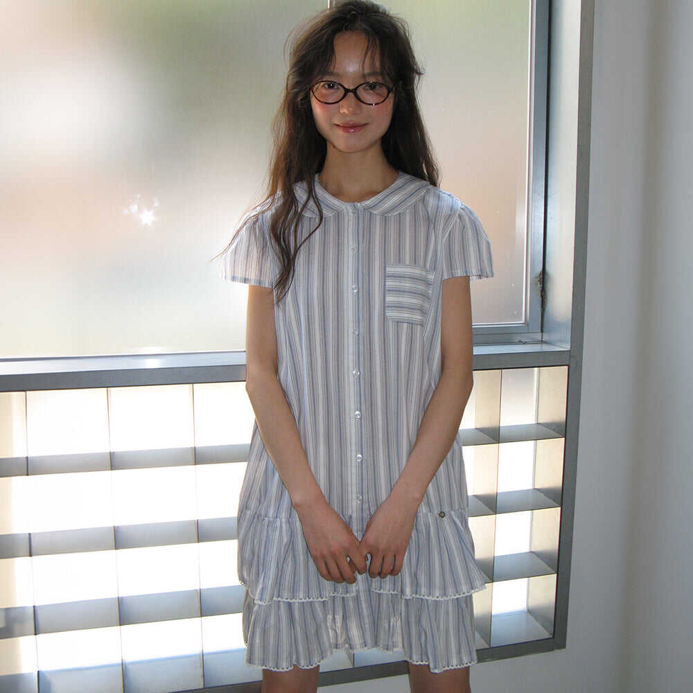 SHIRT DRESS BLUE STRIPE