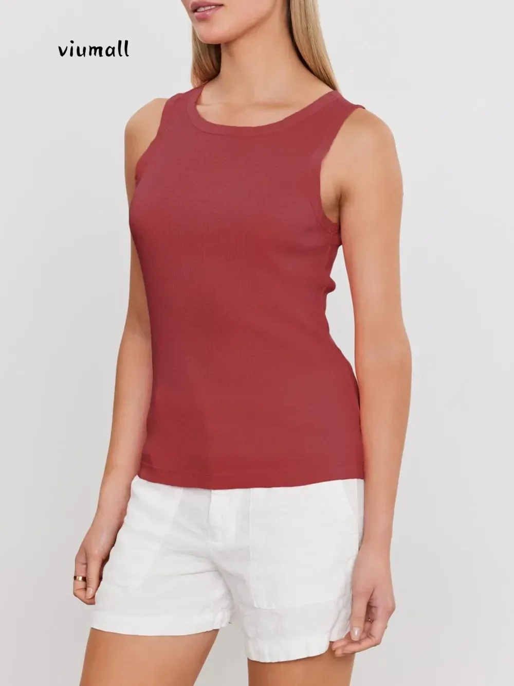 viumall Simple Vest Top