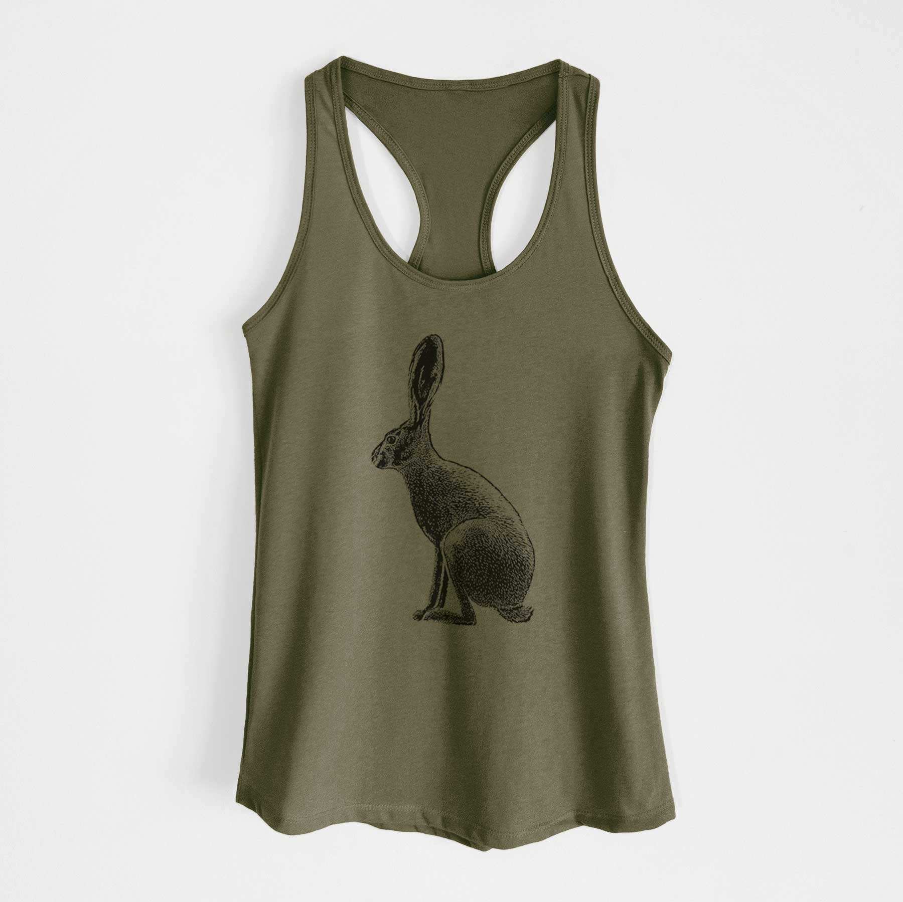 Wild California Hare - Black-tailed Jackrabbit - Women's Racerback Tanktop
