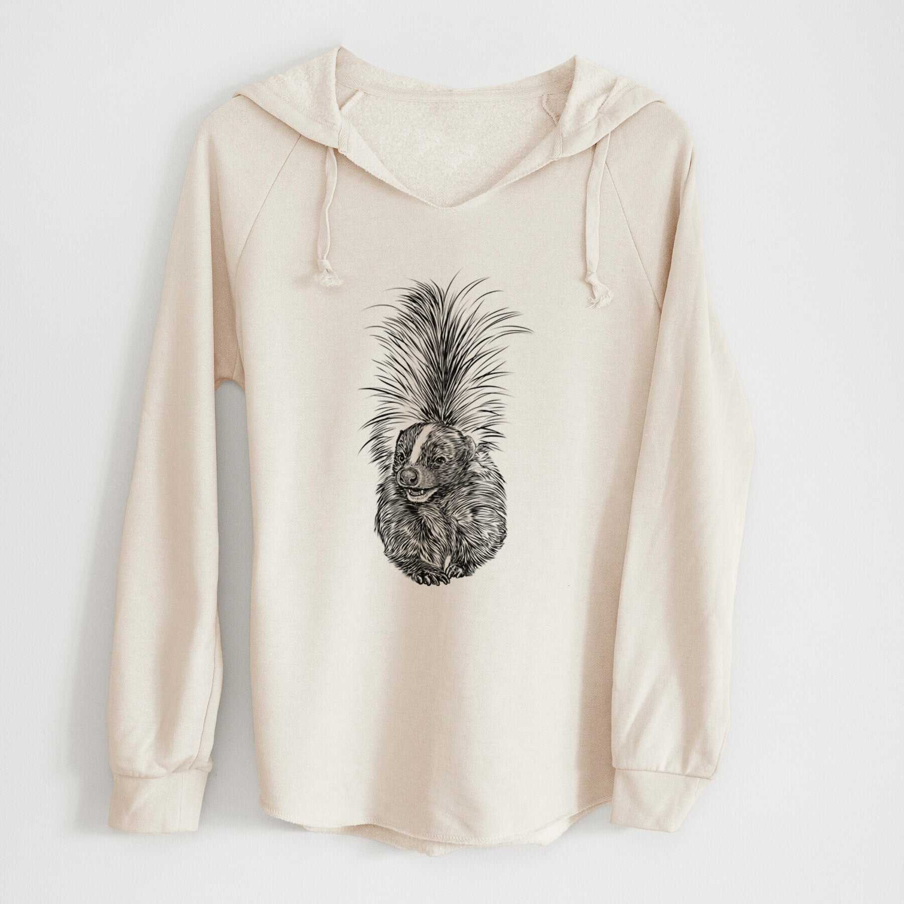 Striped Skunk - Mephitis mephitis - Cali Wave Hooded Sweatshirt