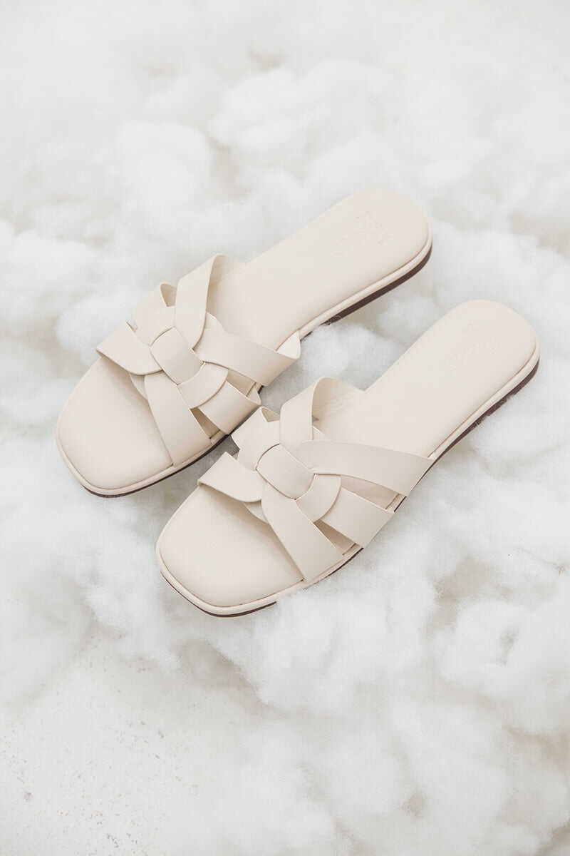 Bondi Cloud Sliders in Cream