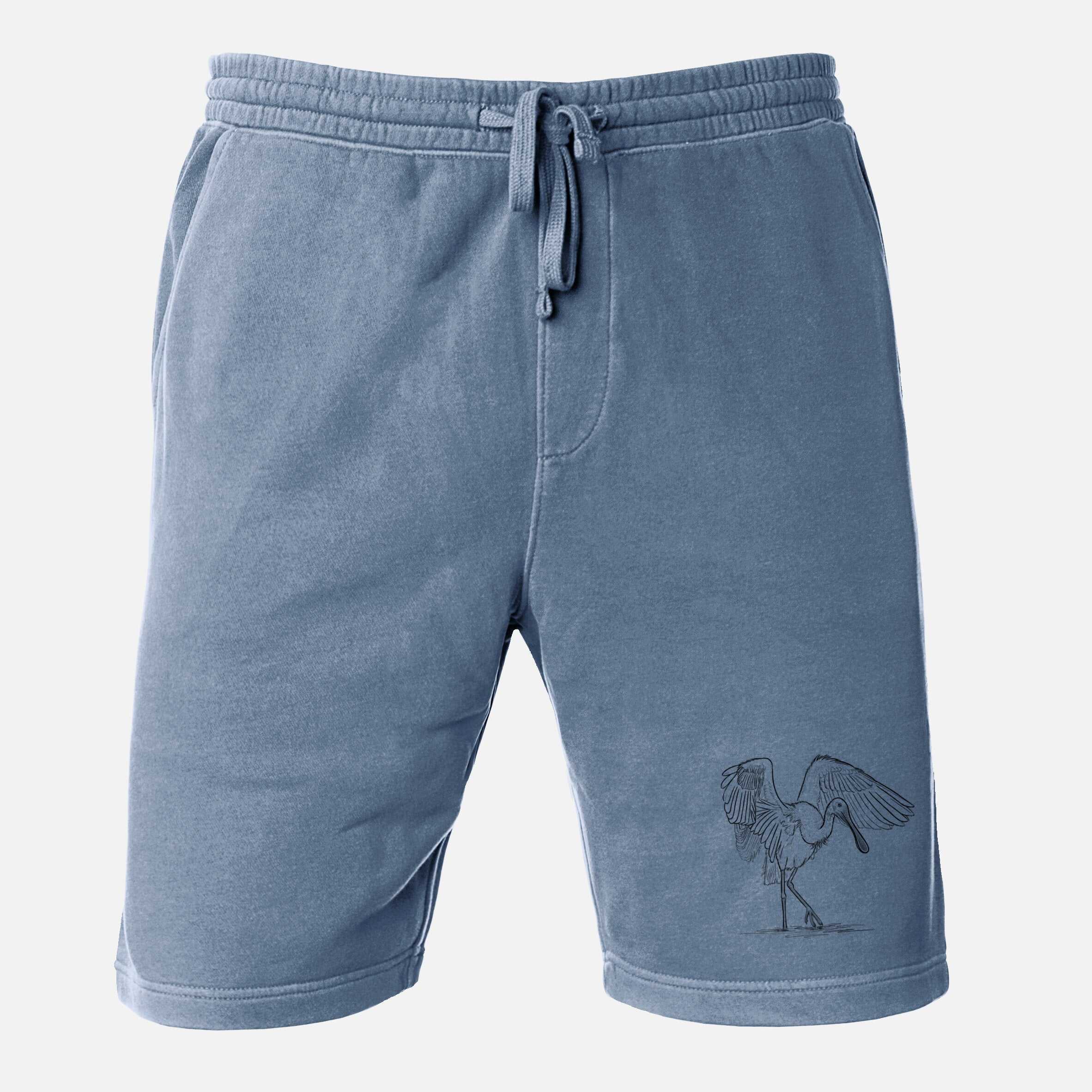 Roseate Spoonbill - Platalea ajaja - Unisex Pigment Dyed Shorts