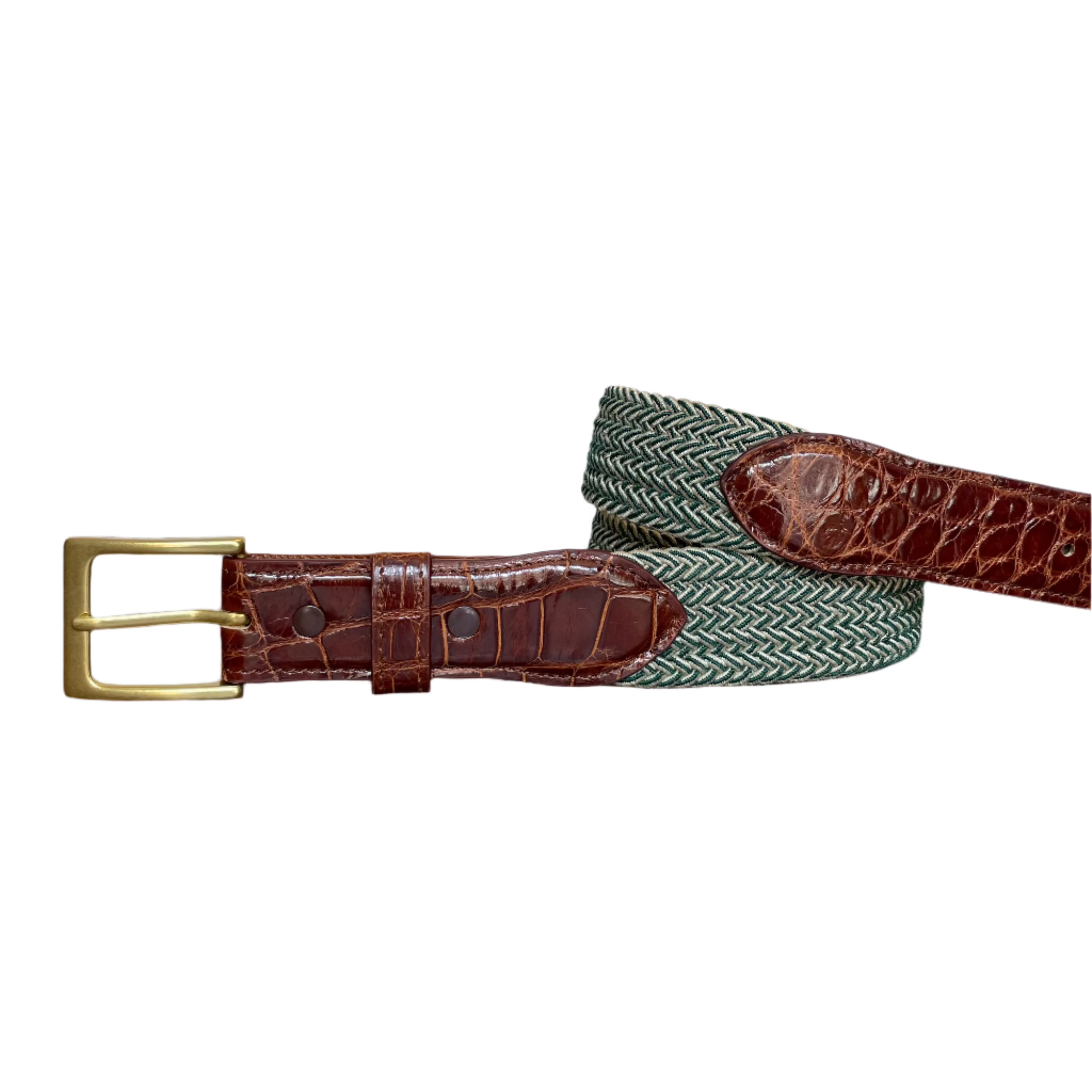 The Stretch Belt, Green & White