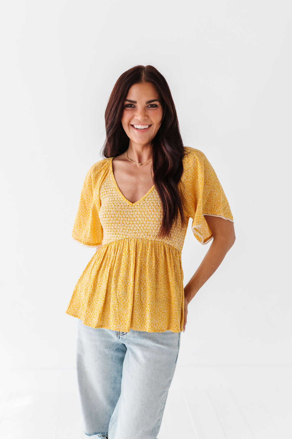Sunny Peplum Top - Size M Left