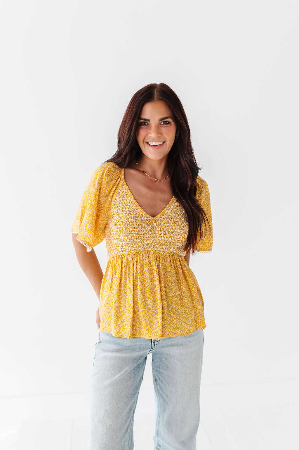 Sunny Peplum Top - Size M Left