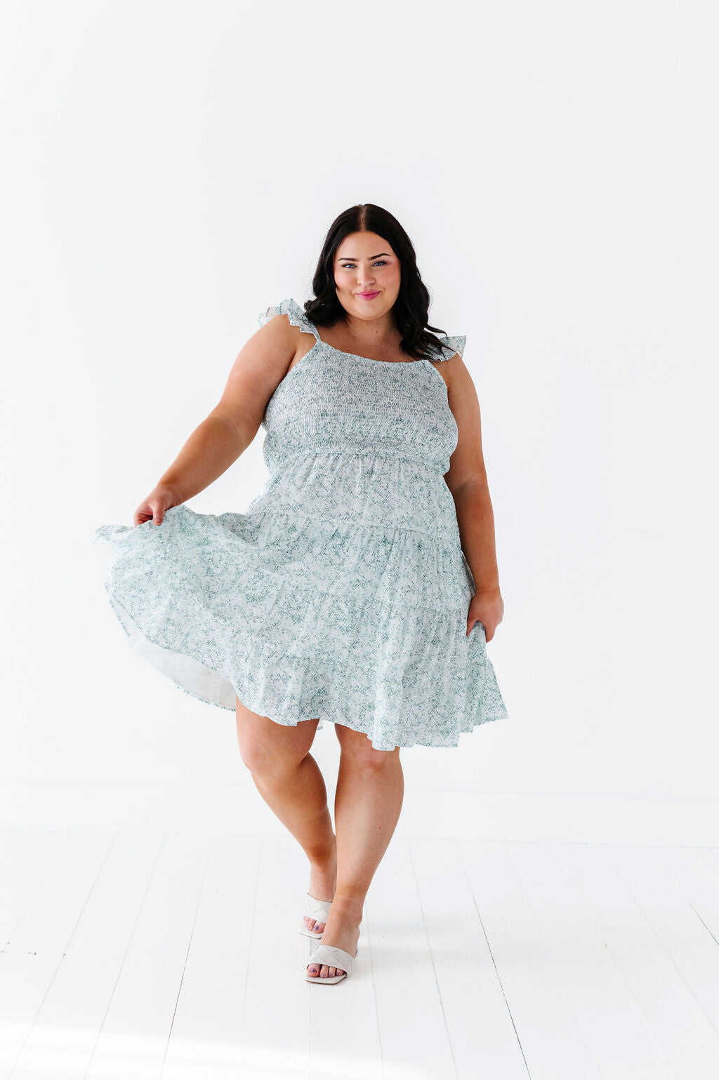 Quincy Ruffle Strap Dress - Size 1X and 2X Left