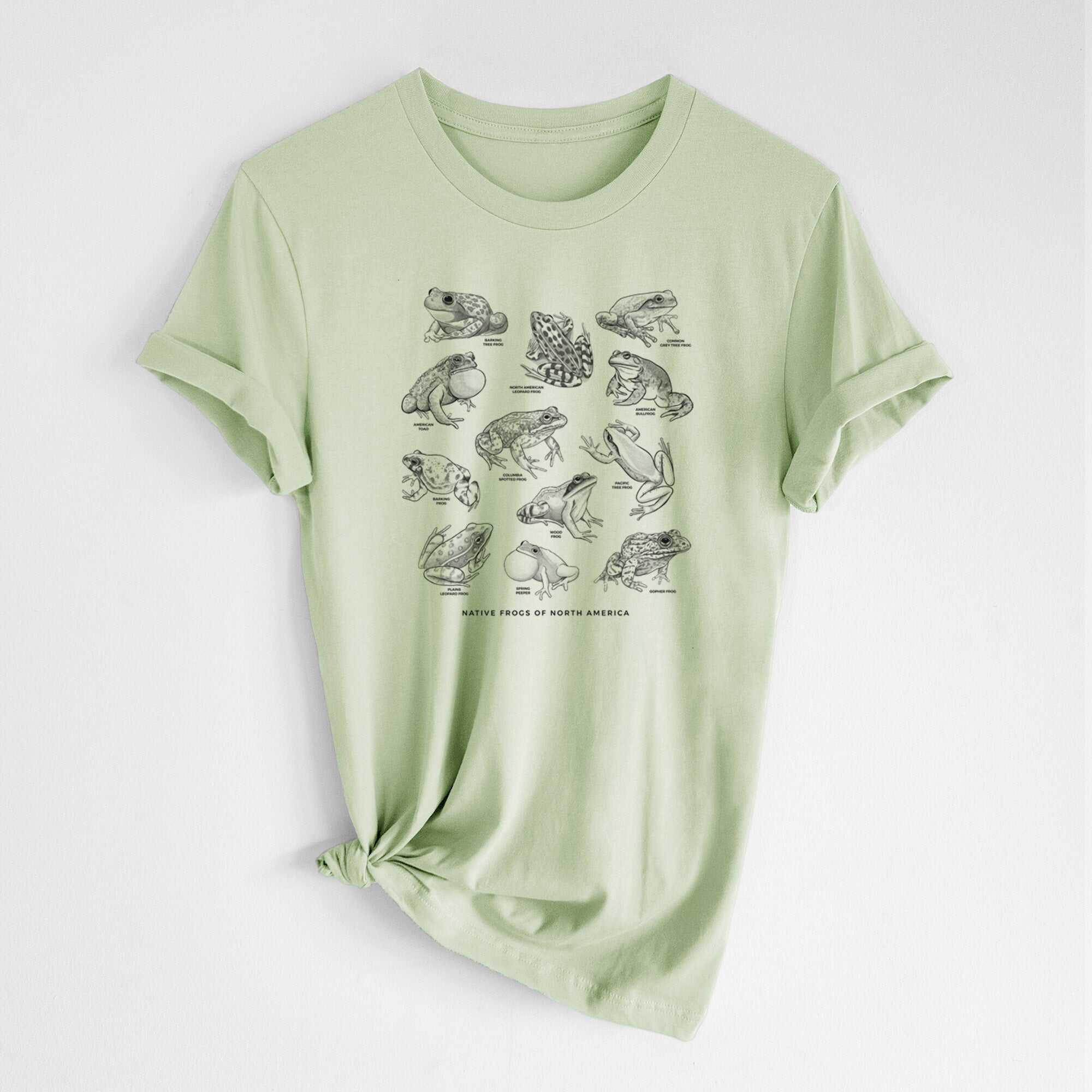 An Illustrated Guide to Native Frogs of North America - Lightweight 100% Cotton Unisex Crewneck
