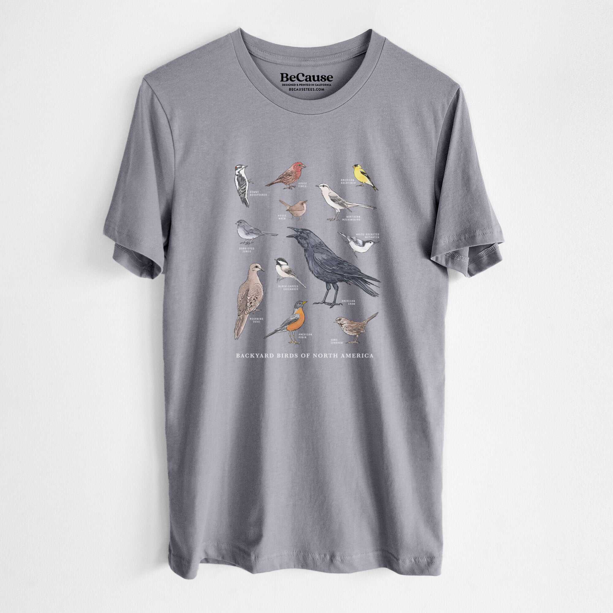 Common Backyard Birds of North America - Lightweight 100% Cotton Unisex Crewneck