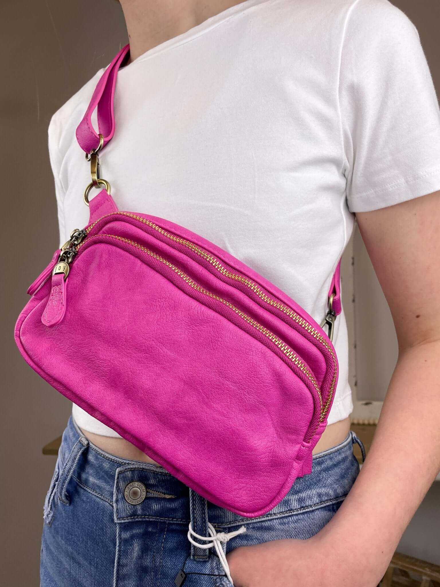 Kylie Double Zip Sling Belt Bag