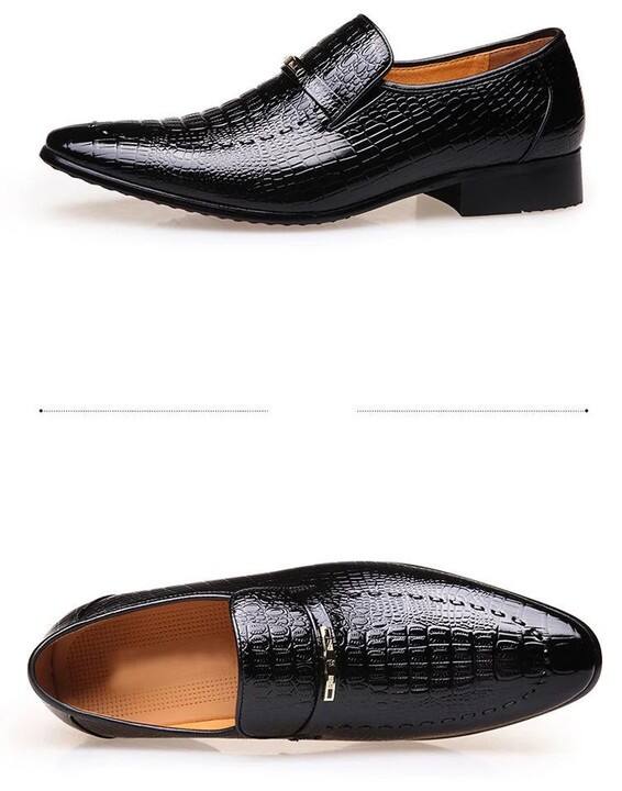 Men's Formal Business Oxford Shoes Crocodile Pattern