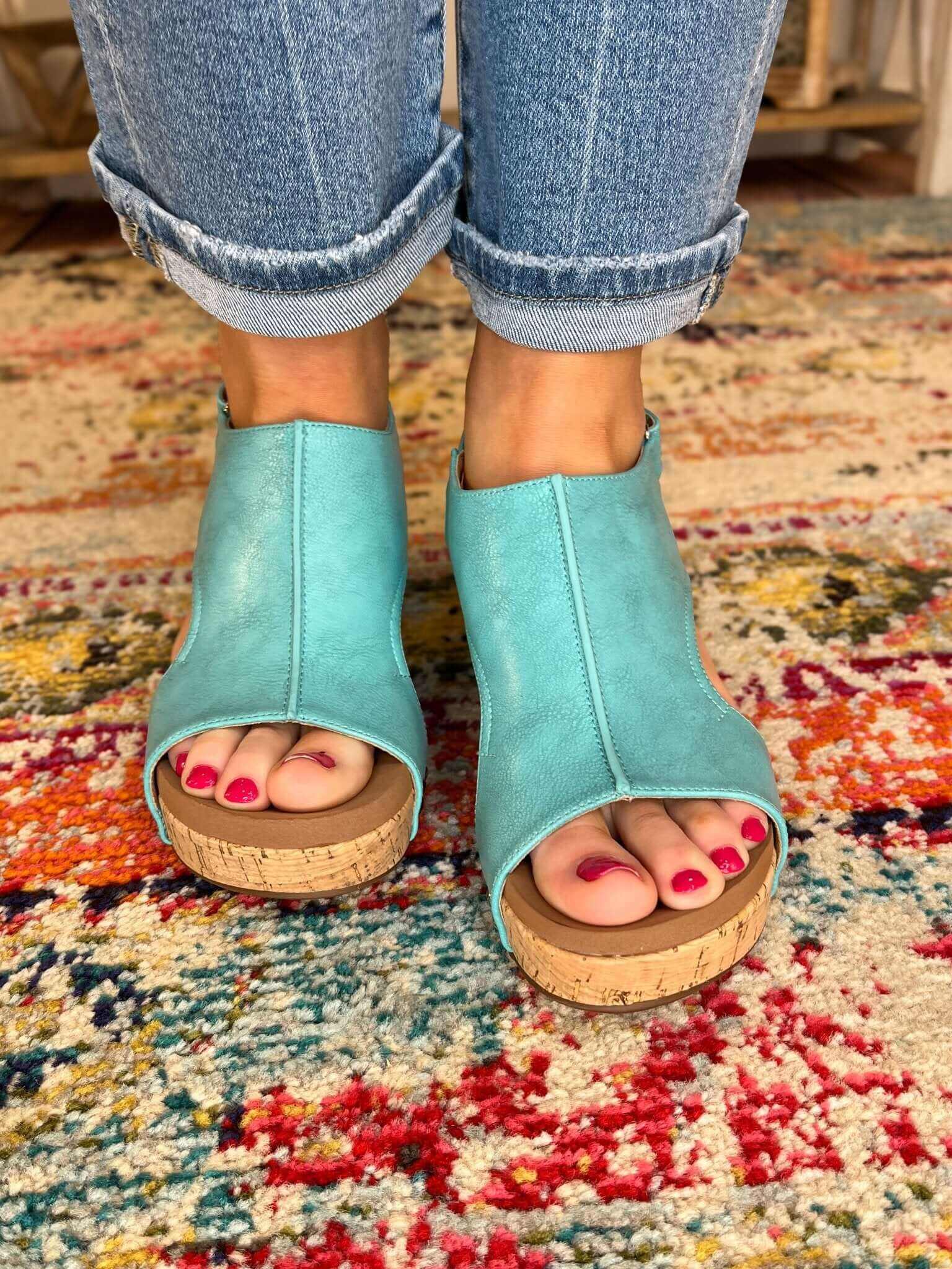Corky's Footwear Carley Wedge Sandal - Teal