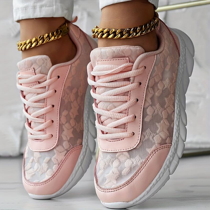 Women's Lace Solid Color Sneakers