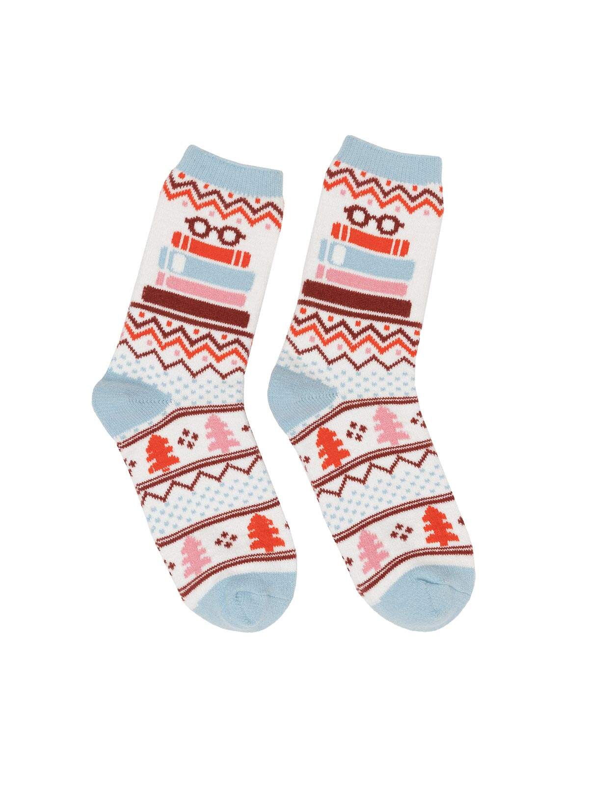 TBR - To Be Read Book Stack cozy socks