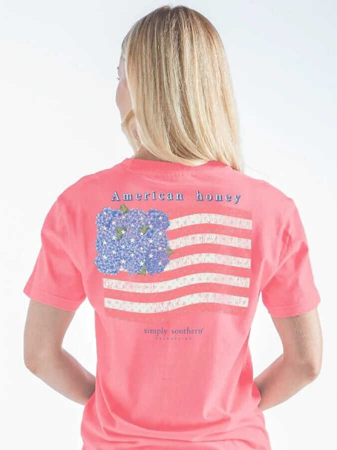 Simply Southern American Honey Pink Tee FINAL SALE