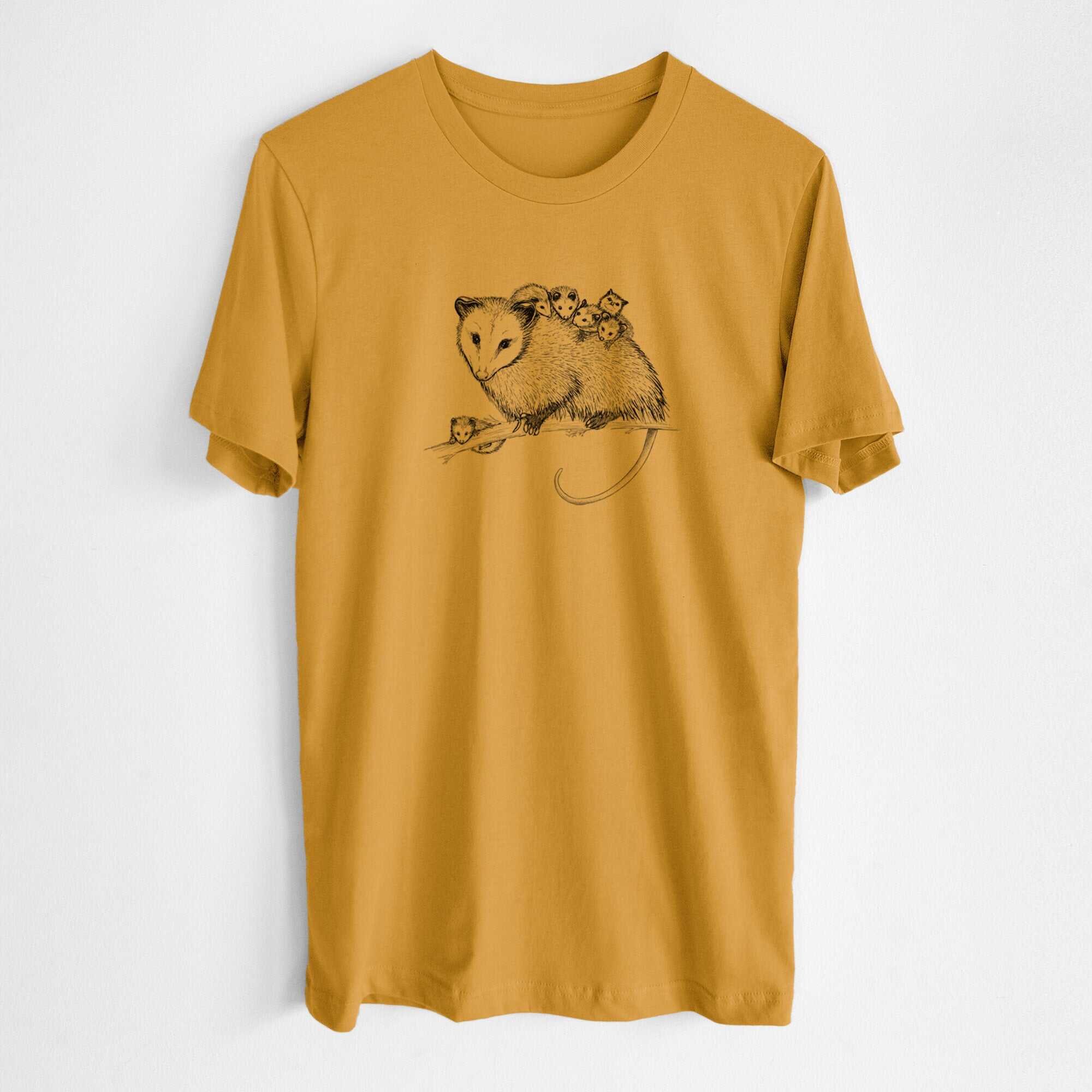 Mama Opossum with Babies - Lightweight 100% Cotton Unisex Crewneck