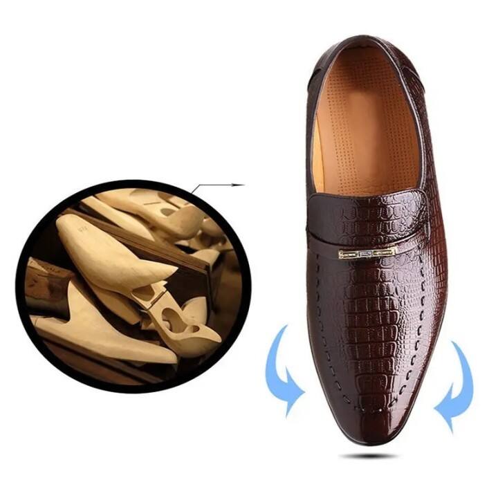 Men's Formal Business Oxford Shoes Crocodile Pattern