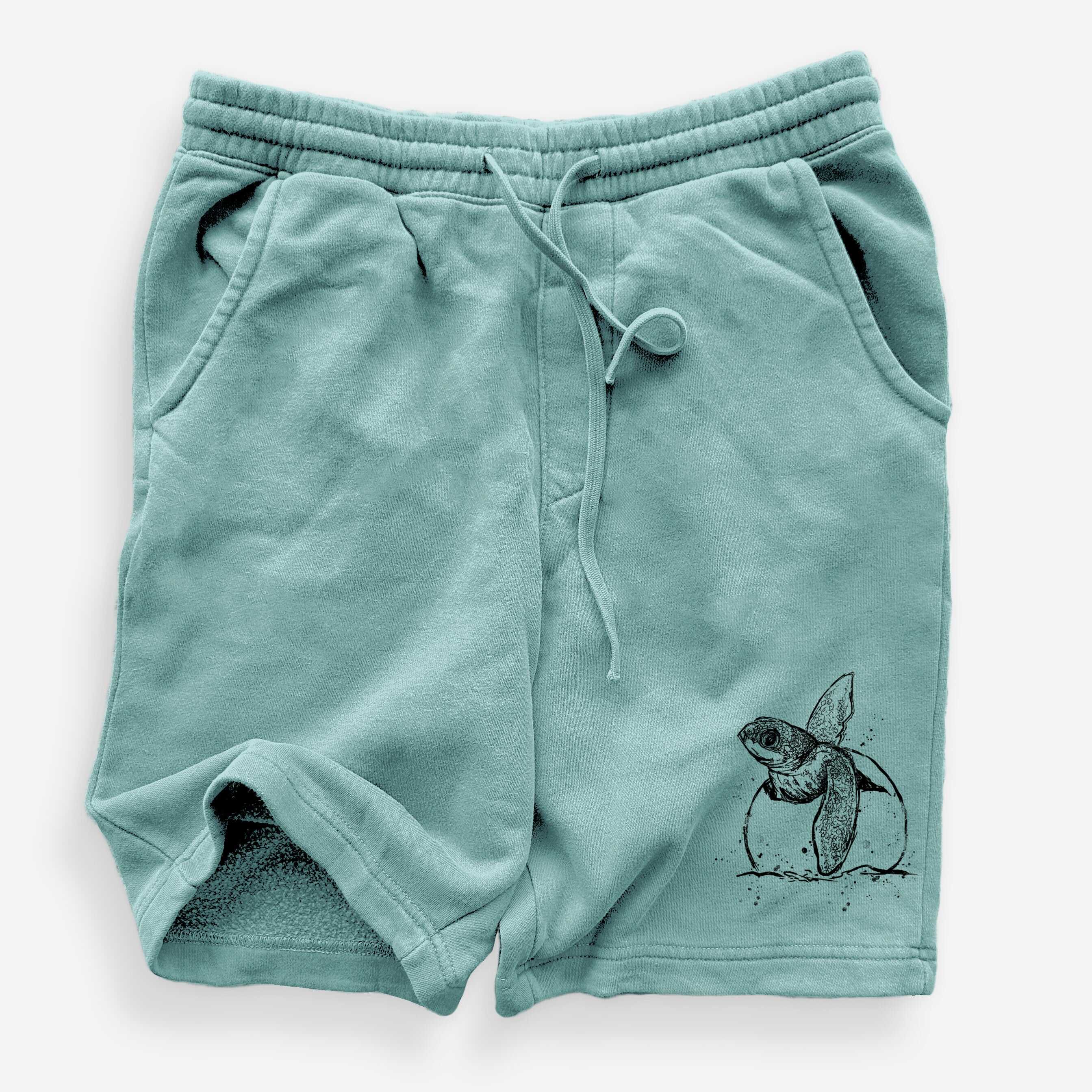Leatherback Turtle Hatching - Unisex Pigment Dyed Shorts