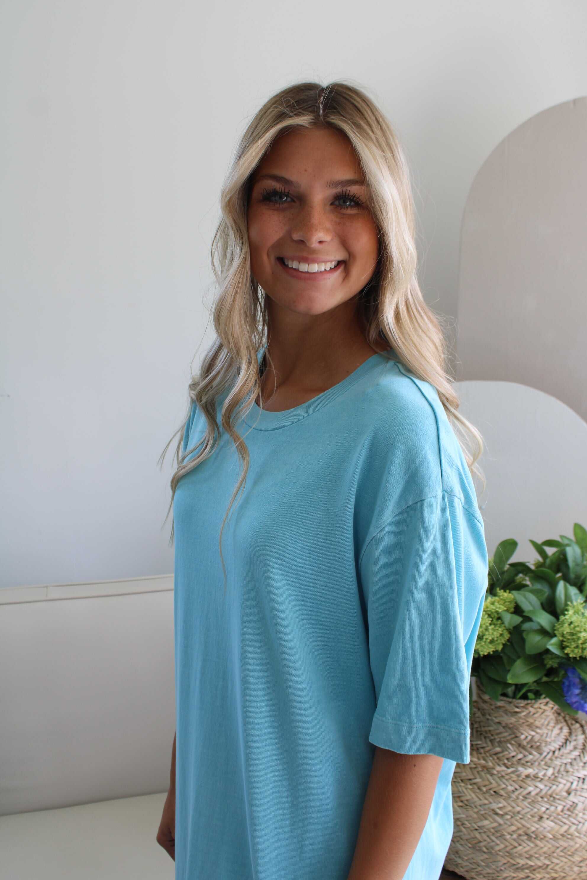 After Sunset T-shirt Dress • Sky Blue