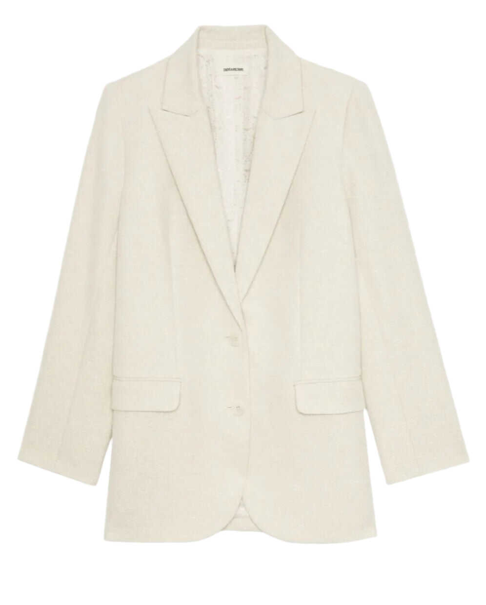 Zadig & Voltaire Viva Cotton Shimmer Blazer in Vanille