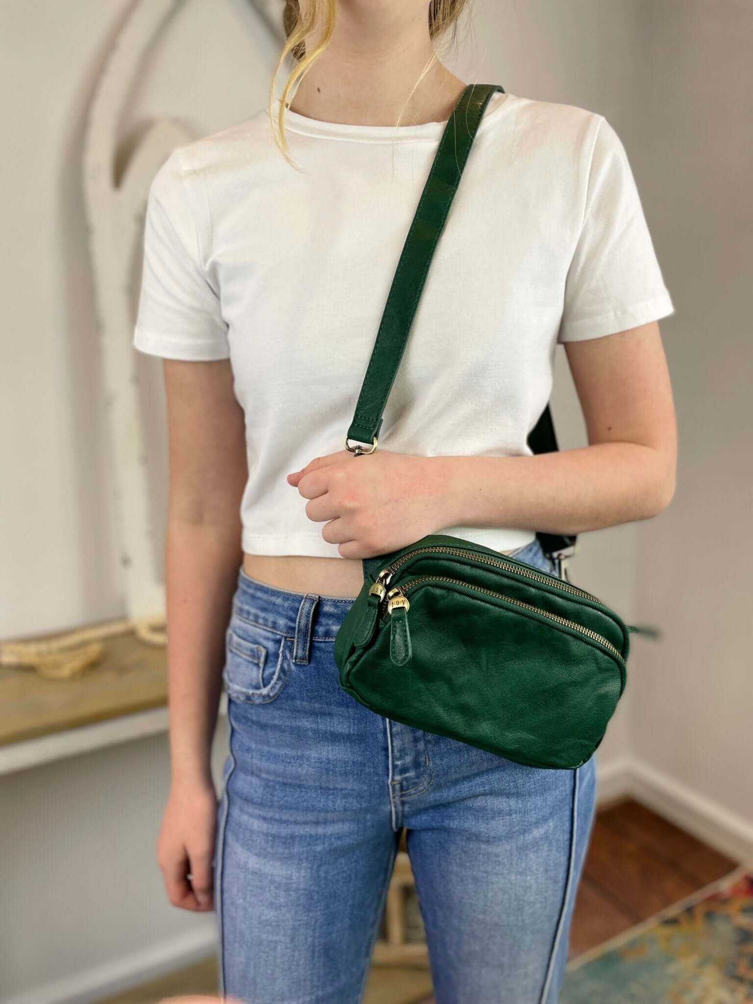 Kylie Double Zip Sling Belt Bag
