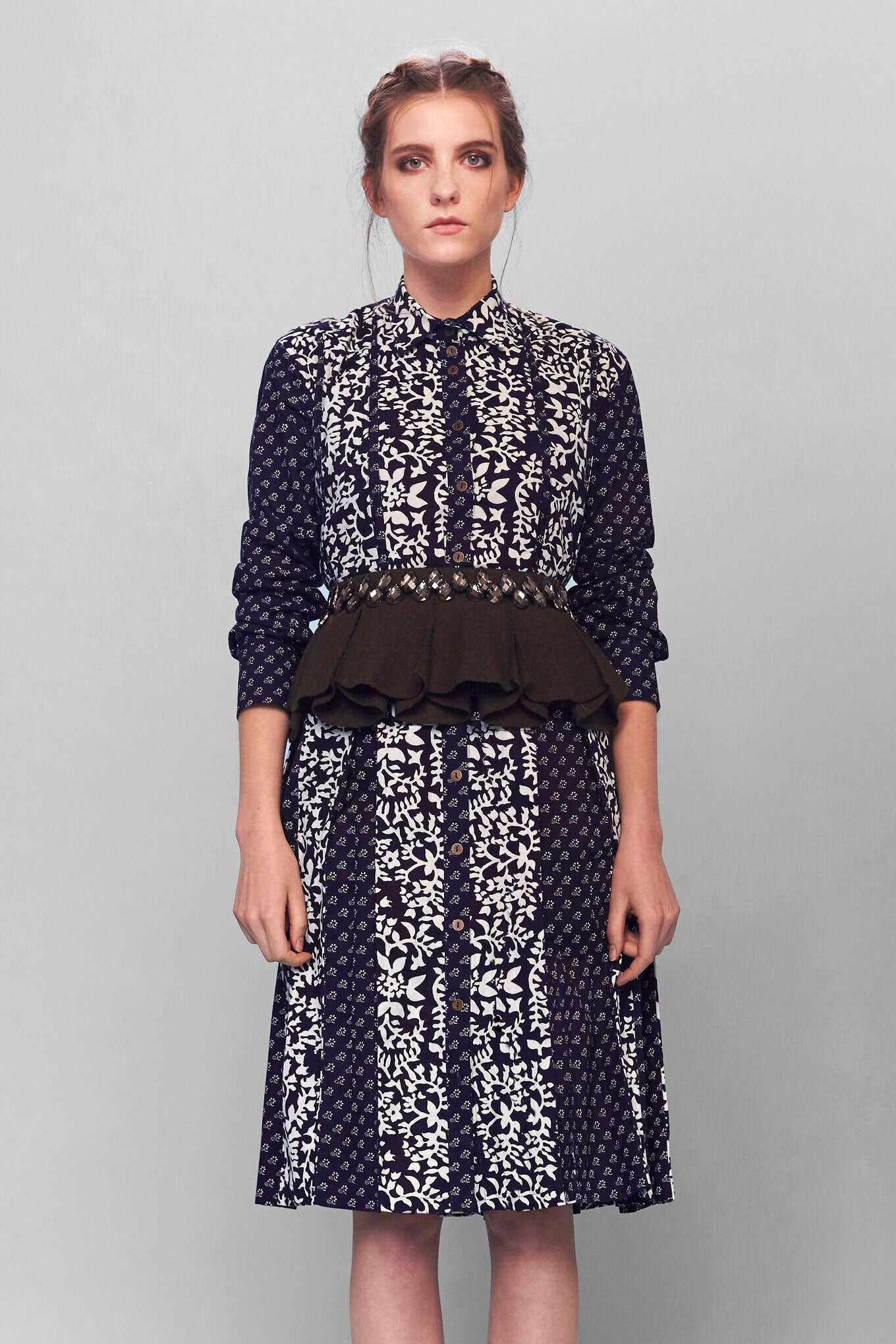 AGATA shirt dress - Indigo print