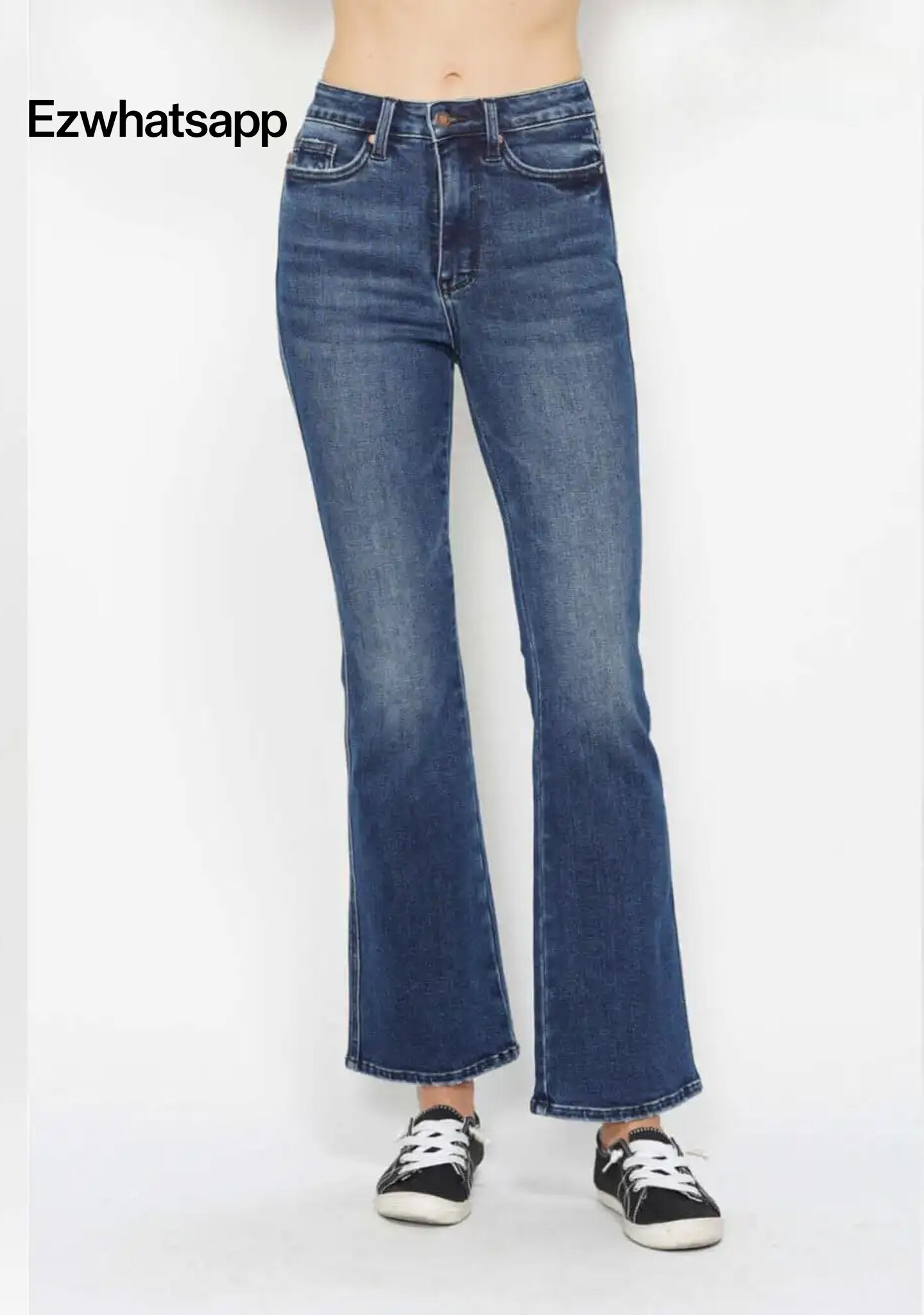 Judy Blue High Rise Embroidered Pocket Tummy Control Bootcut Jeans - Short Inseam