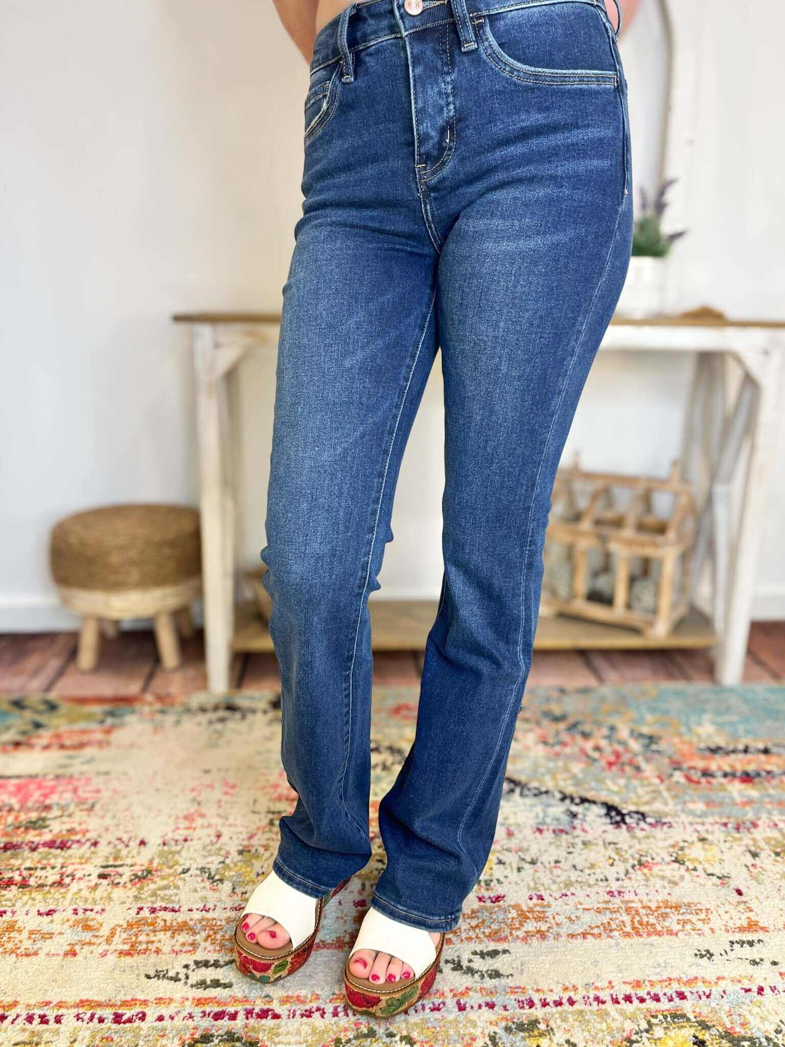 Lovervet by Vervet Effective Tummy Control Bootcut Jeans