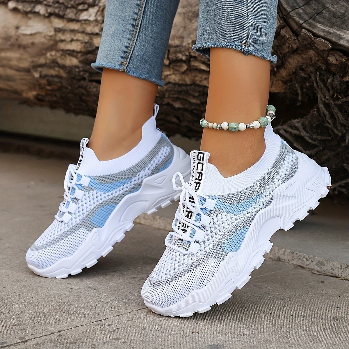 Women's Colorblock Orthopedic Breathable Soft Sole Knitted Sneakers