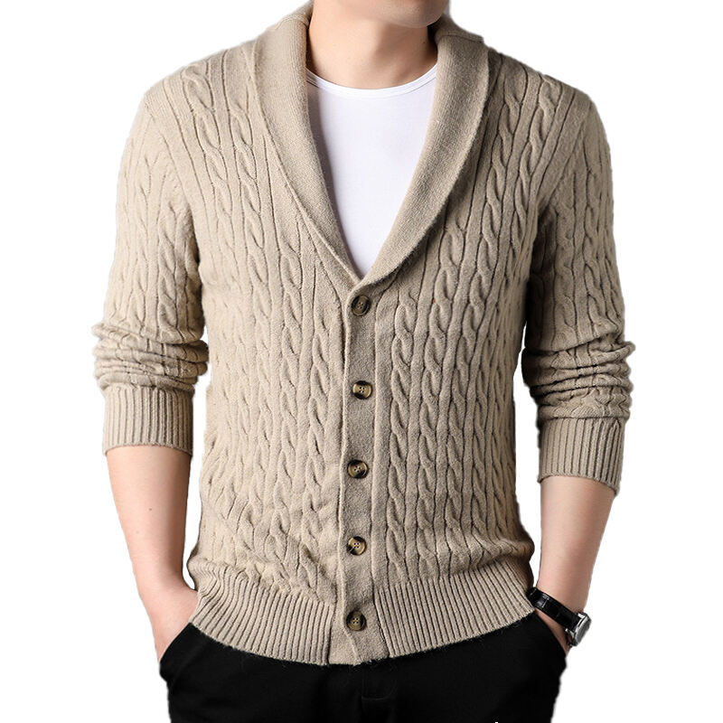 Men's Casaul Shawl Collar Sweater Coat Trongcavalry