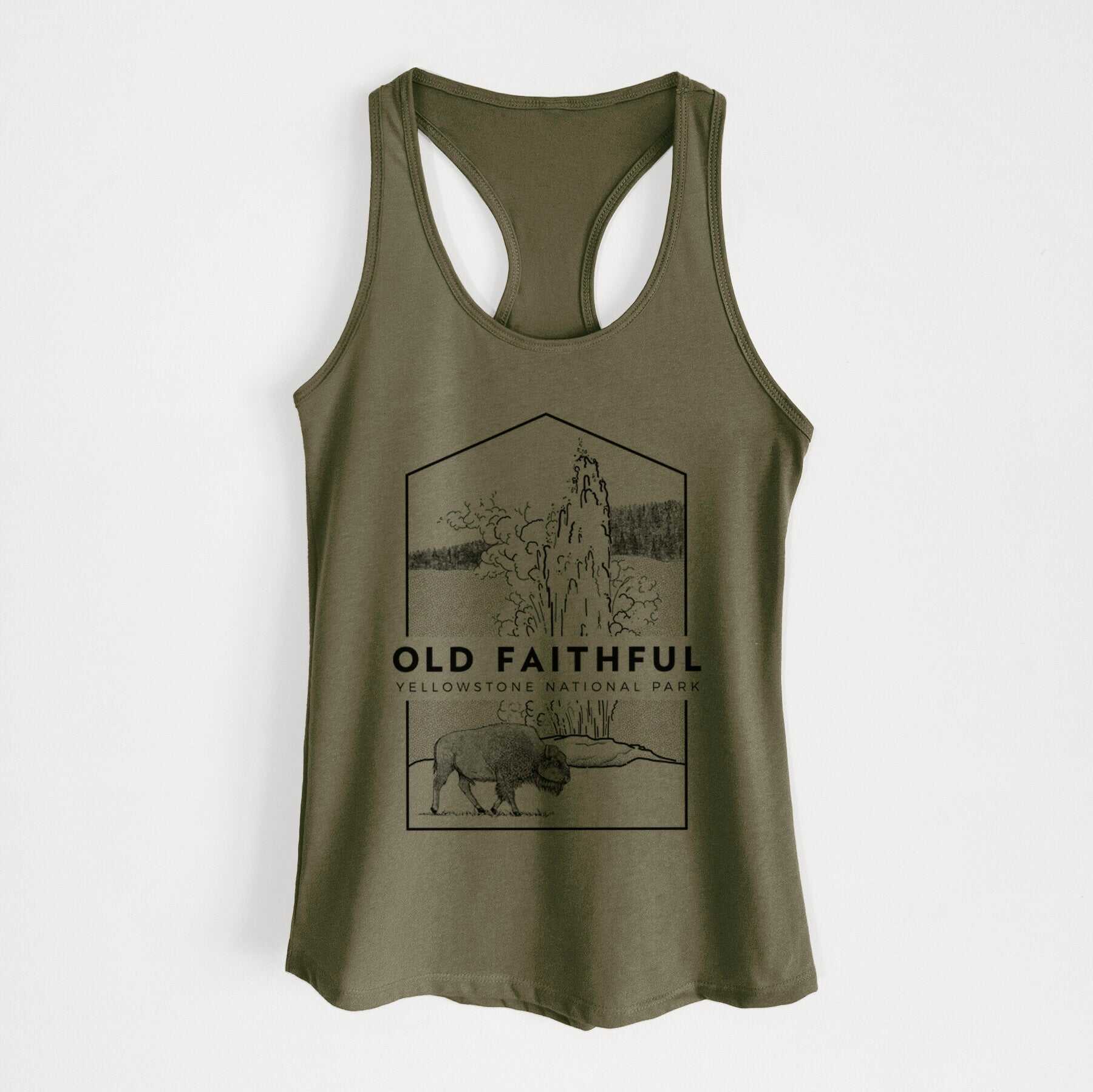 Old Faithful - Yellowstone National Park - Women's Racerback Tanktop