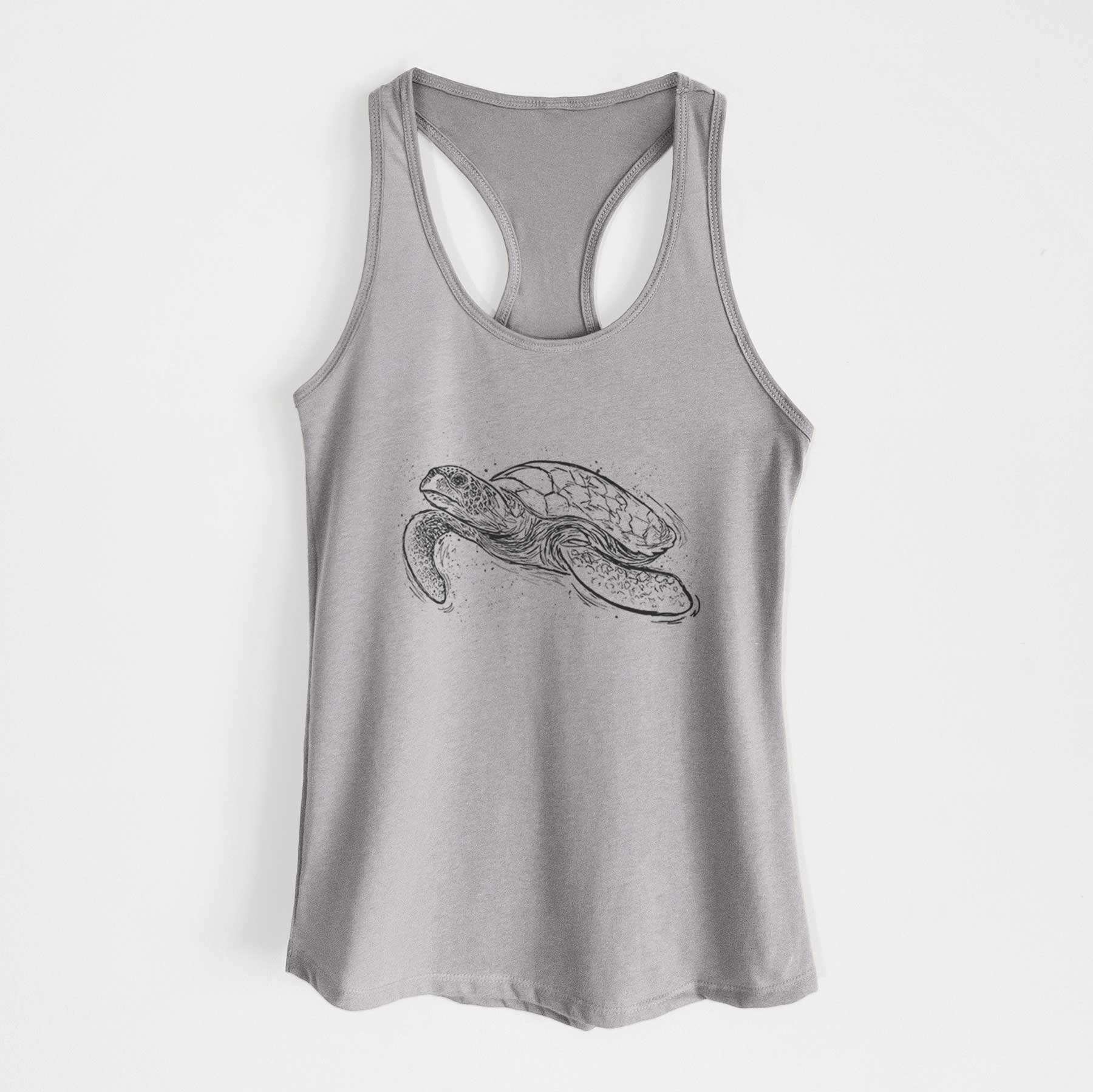 Hawksbill Sea Turtle - Eretmochelys imbricata - Women's Racerback Tanktop