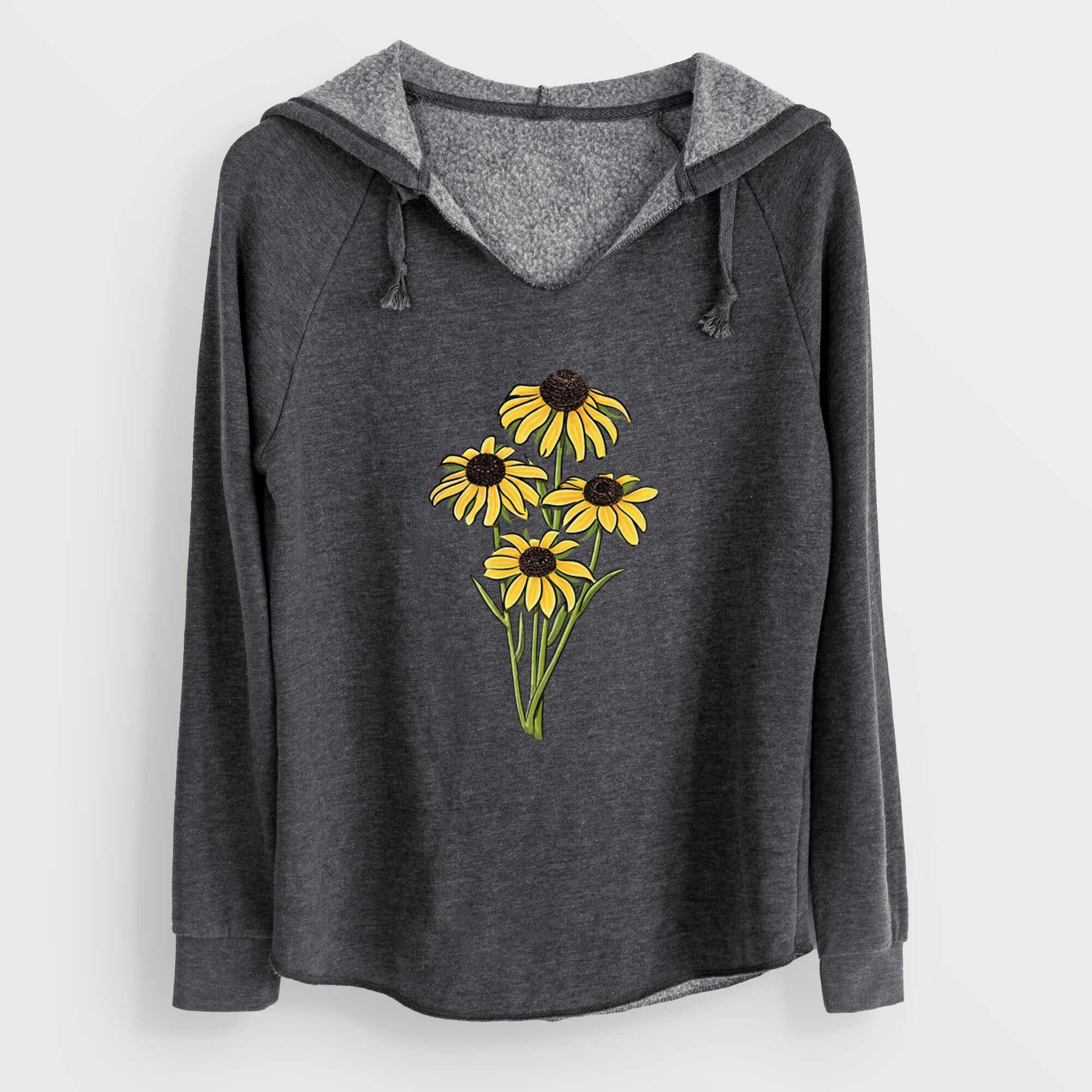 Black-eyed Susans - Rudbeckia hirta - Cali Wave Hooded Sweatshirt