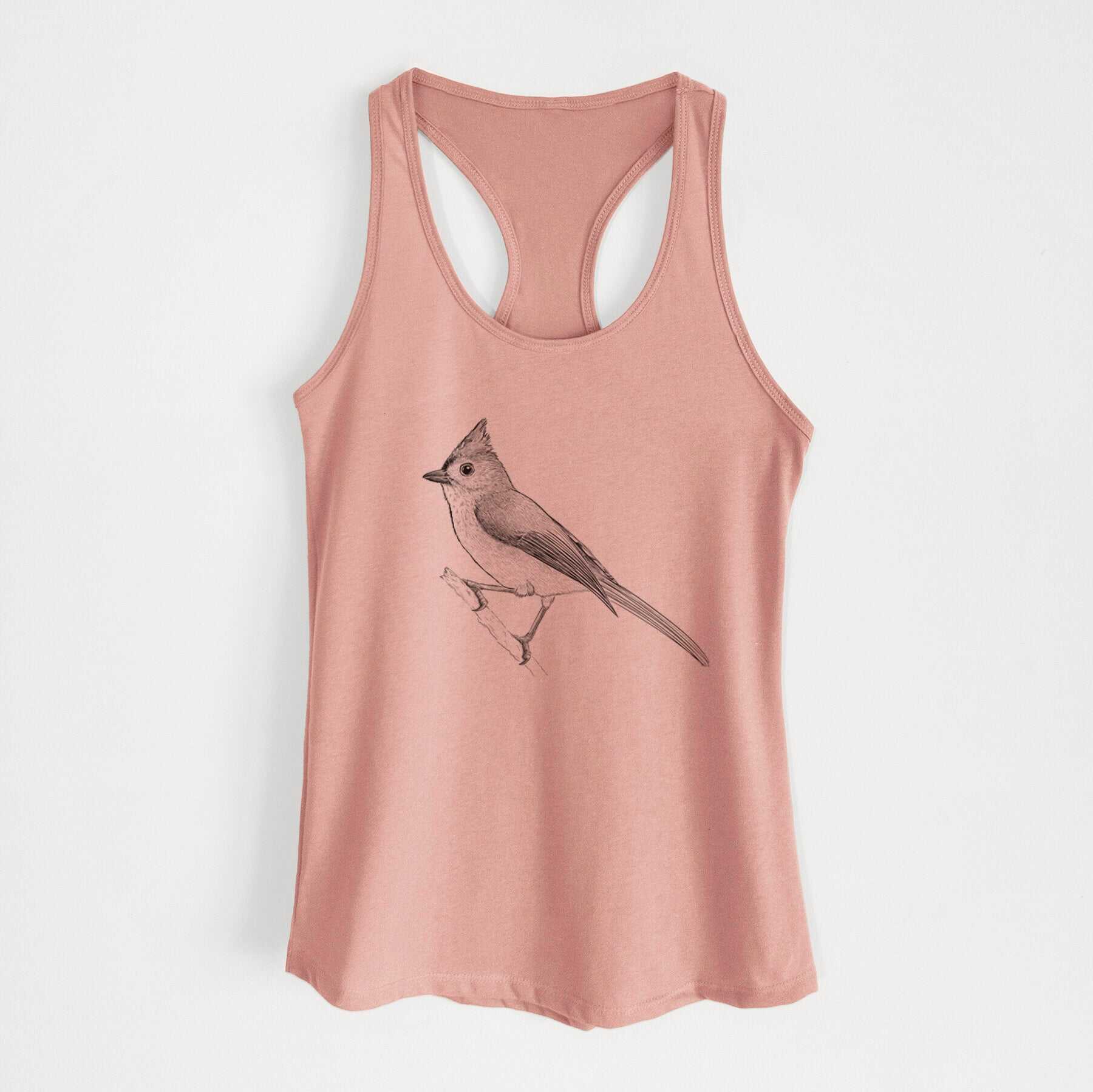 Tufted Titmouse - Baeolophus bicolor - Women's Racerback Tanktop