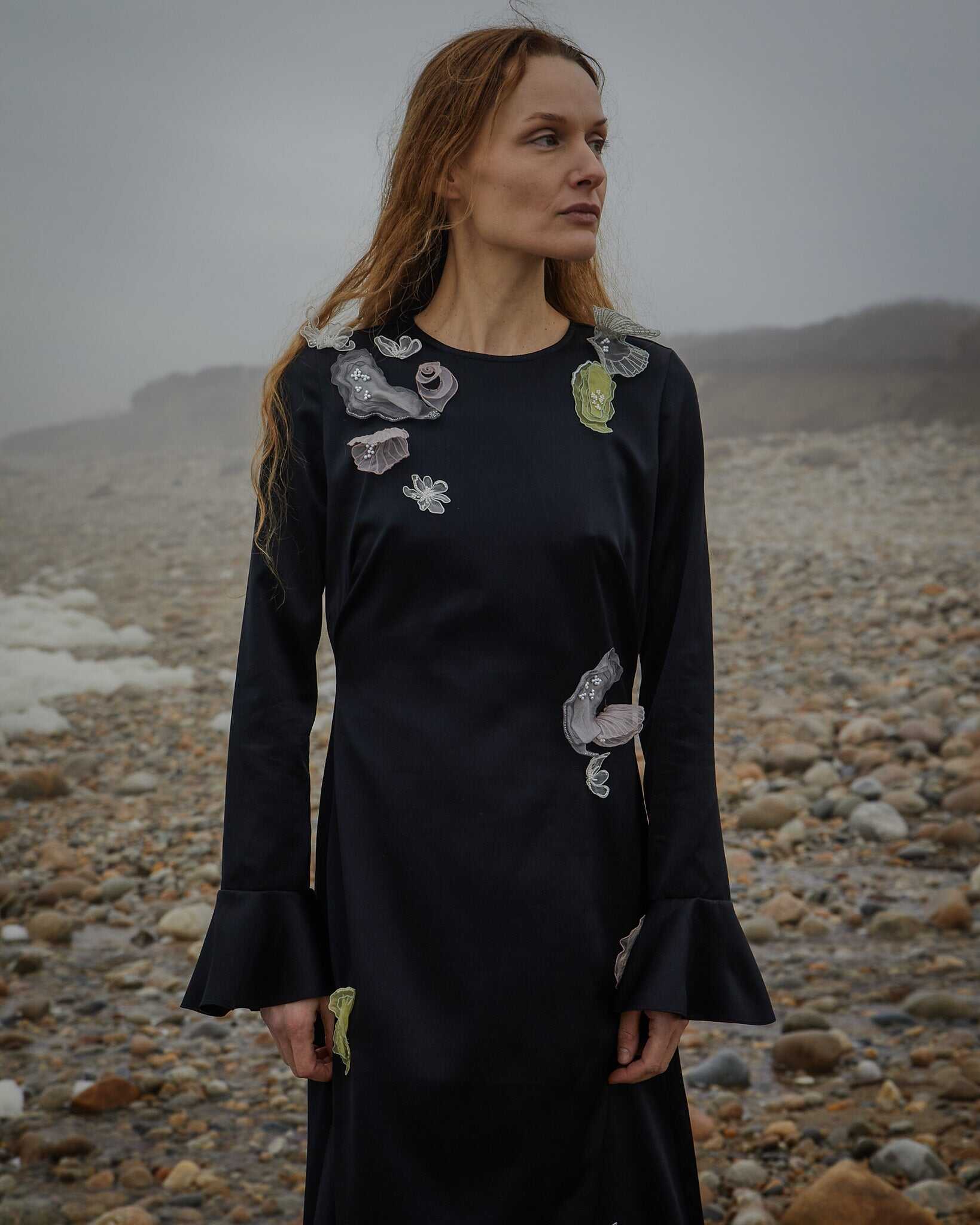 Yoko Embellished Silk Dress