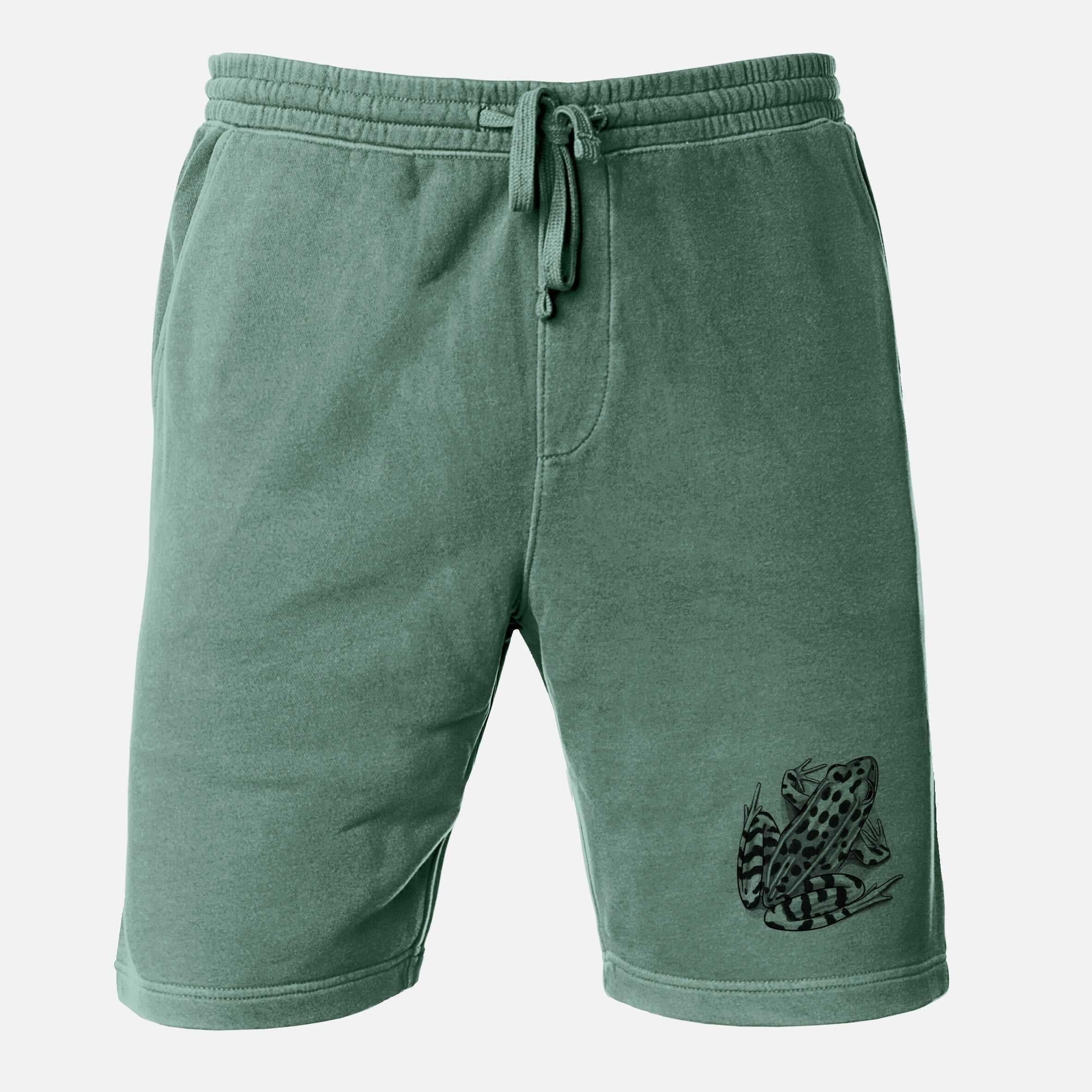 Northern Leopard Frog - Lithobates pipiens - Unisex Pigment Dyed Shorts