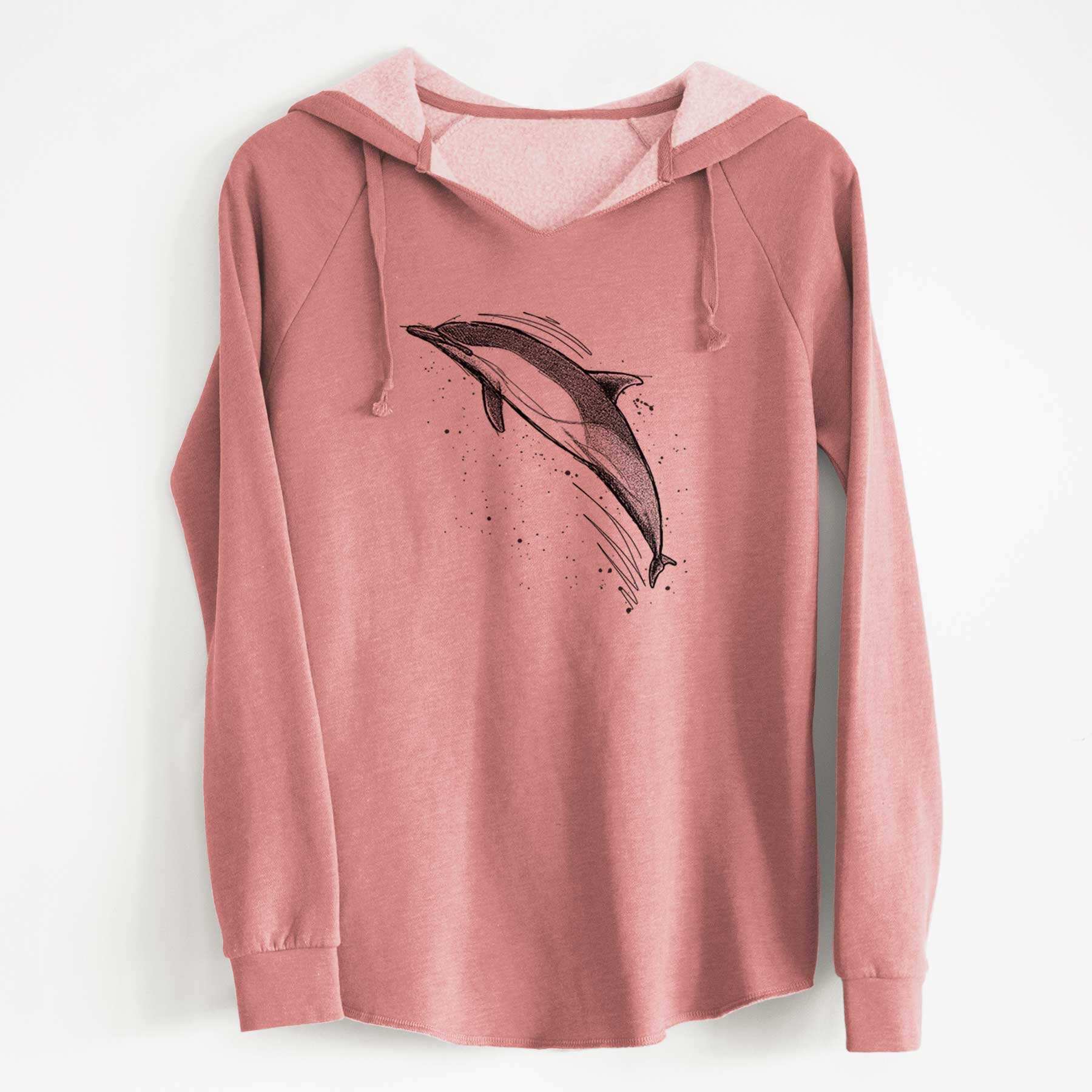 Short-Beaked Common Dolphin - Delphinus delphis - Cali Wave Hooded Sweatshirt