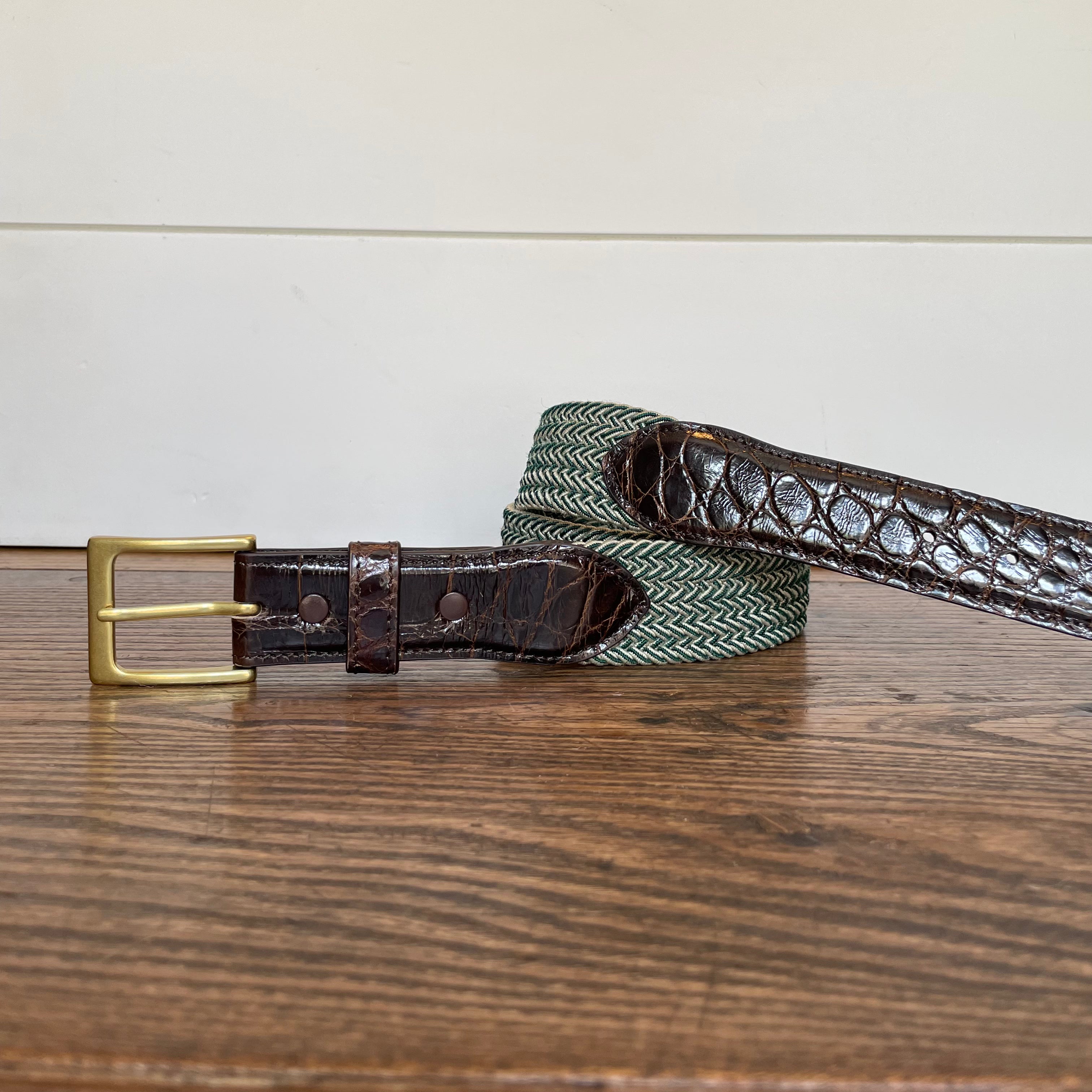 The Stretch Belt, Green & White