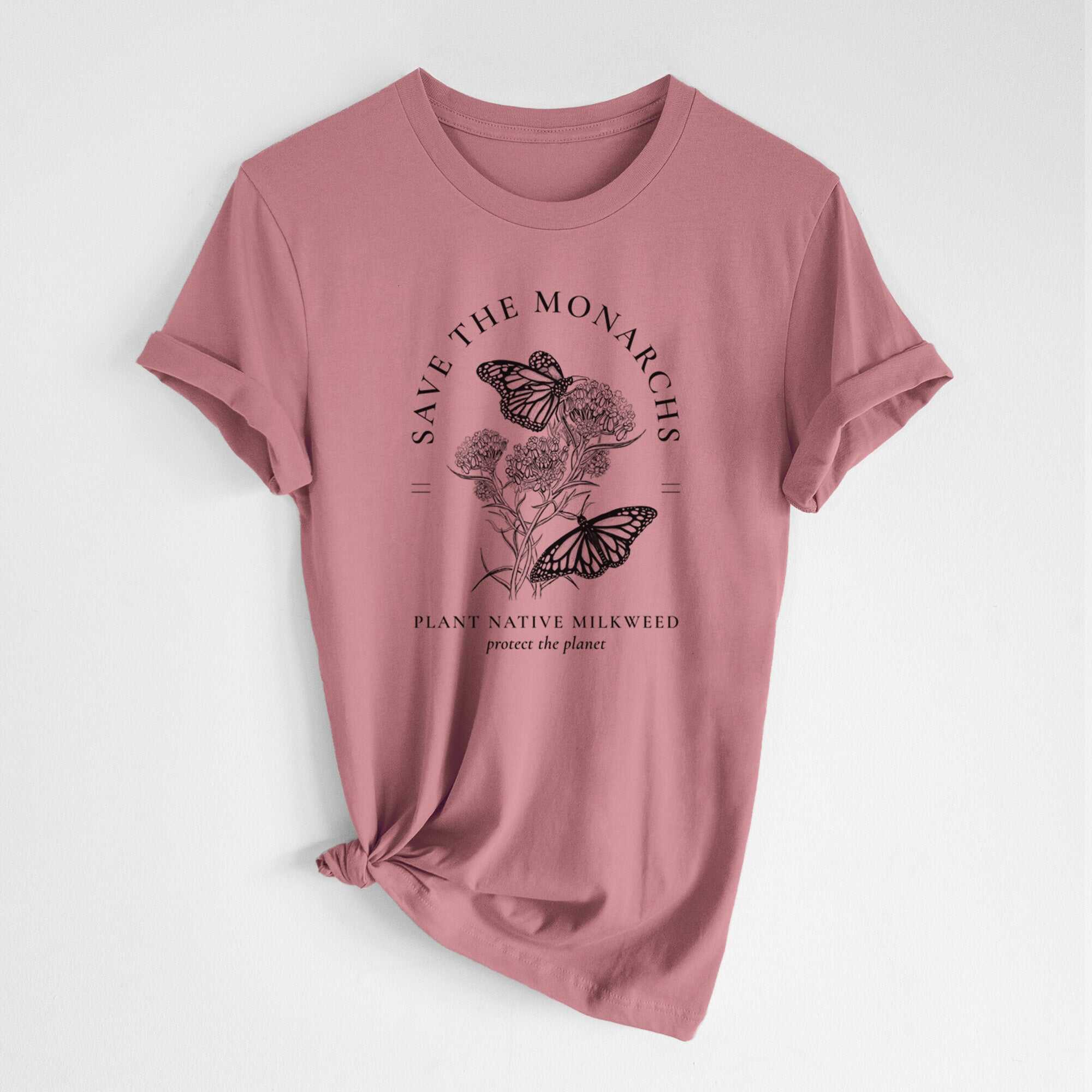 Save the Monarchs - Plant Native Milkweed - Lightweight 100% Cotton Unisex Crewneck