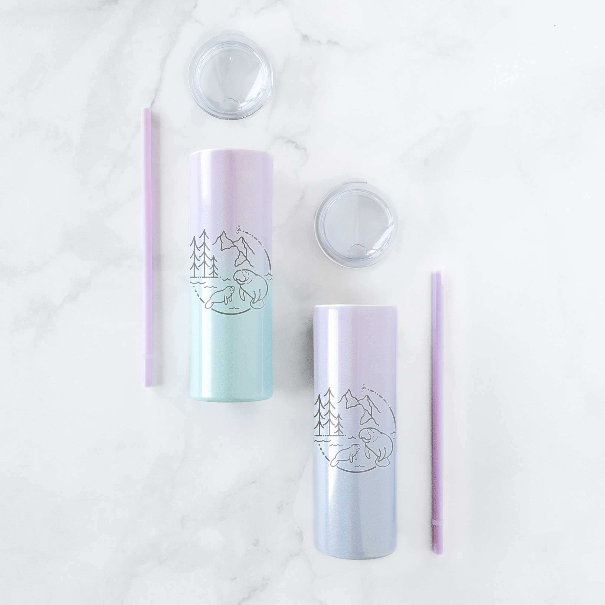 It's All Connected - Manatee - 20oz Skinny Tumbler