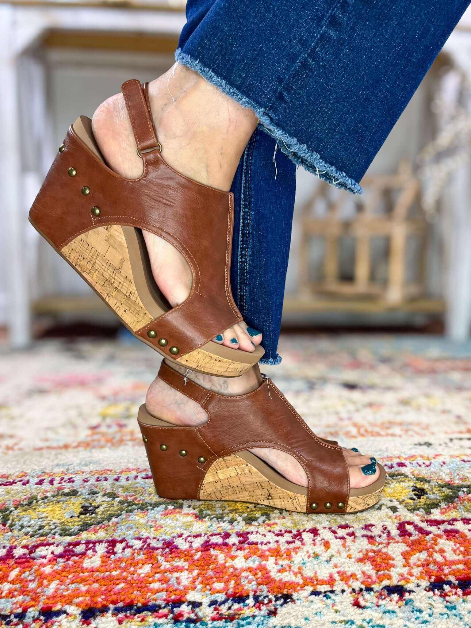 Corky's Footwear Tiffanee Wedge Sandal - Whiskey