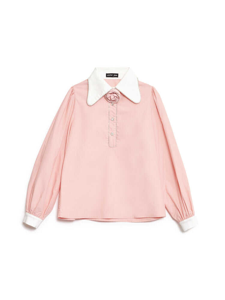 Passiflora Contrast Collar Blouse