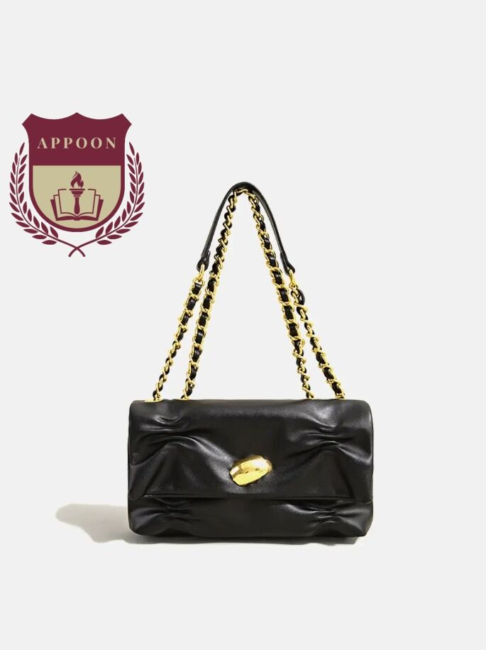 Solid Chain Shoulder Bag