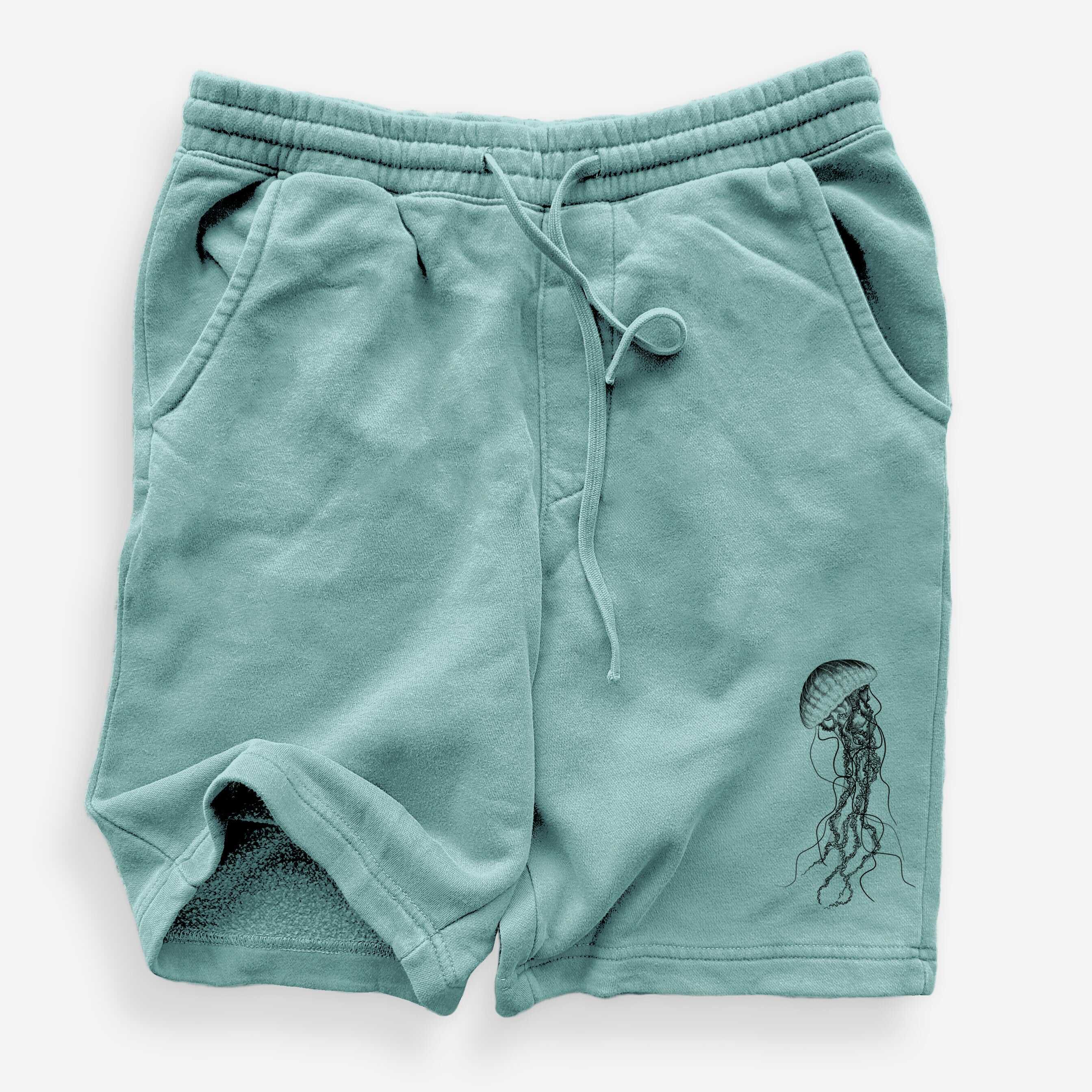 Black Sea Nettle Jellyfish - Chrysaora achlyos - Unisex Pigment Dyed Shorts