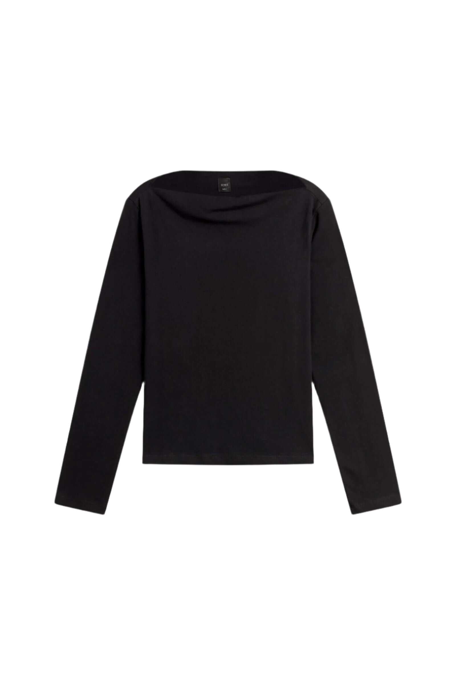 Leset Margo Long Sleeve Boatneck in Black