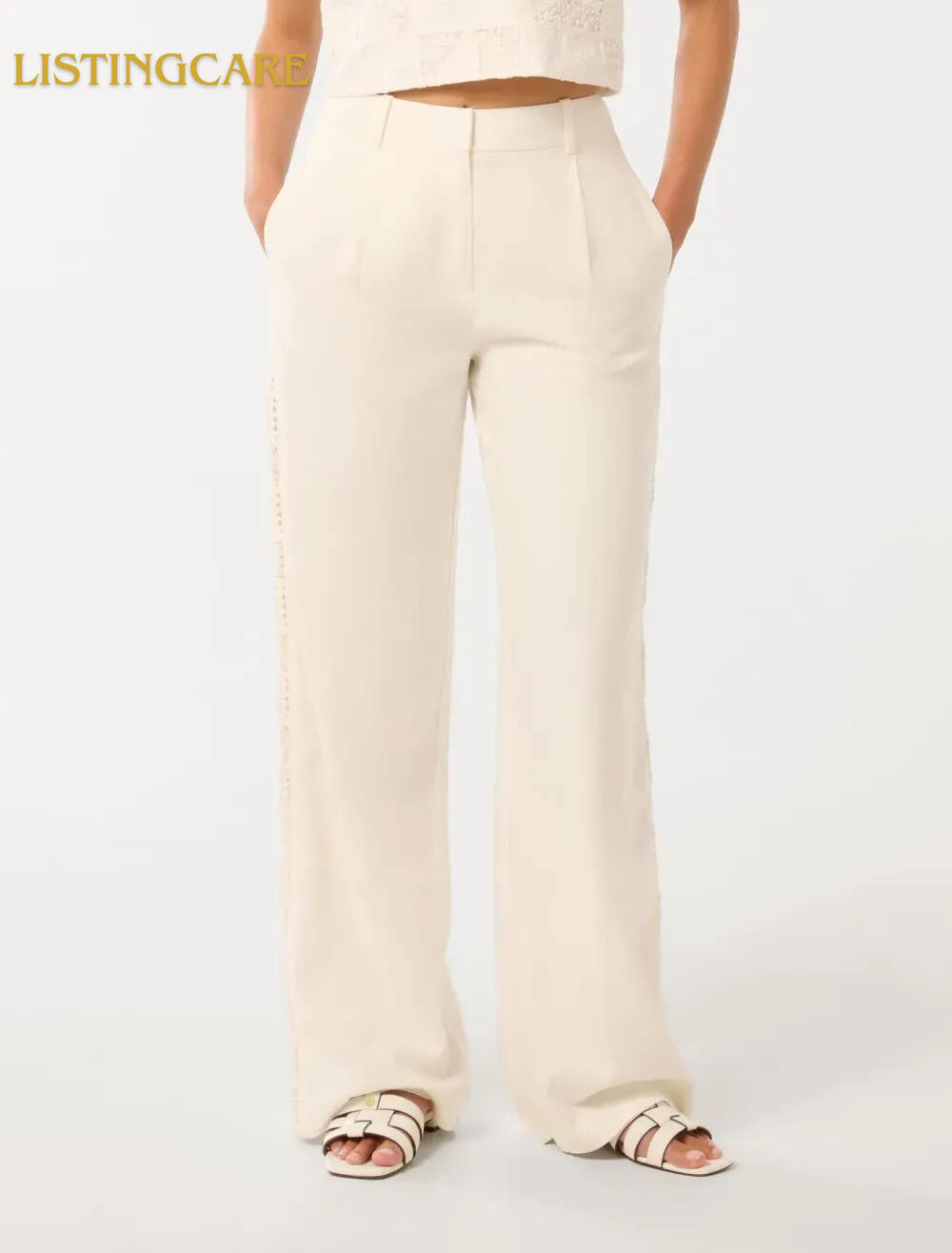 Crochet Wide-Leg Pants