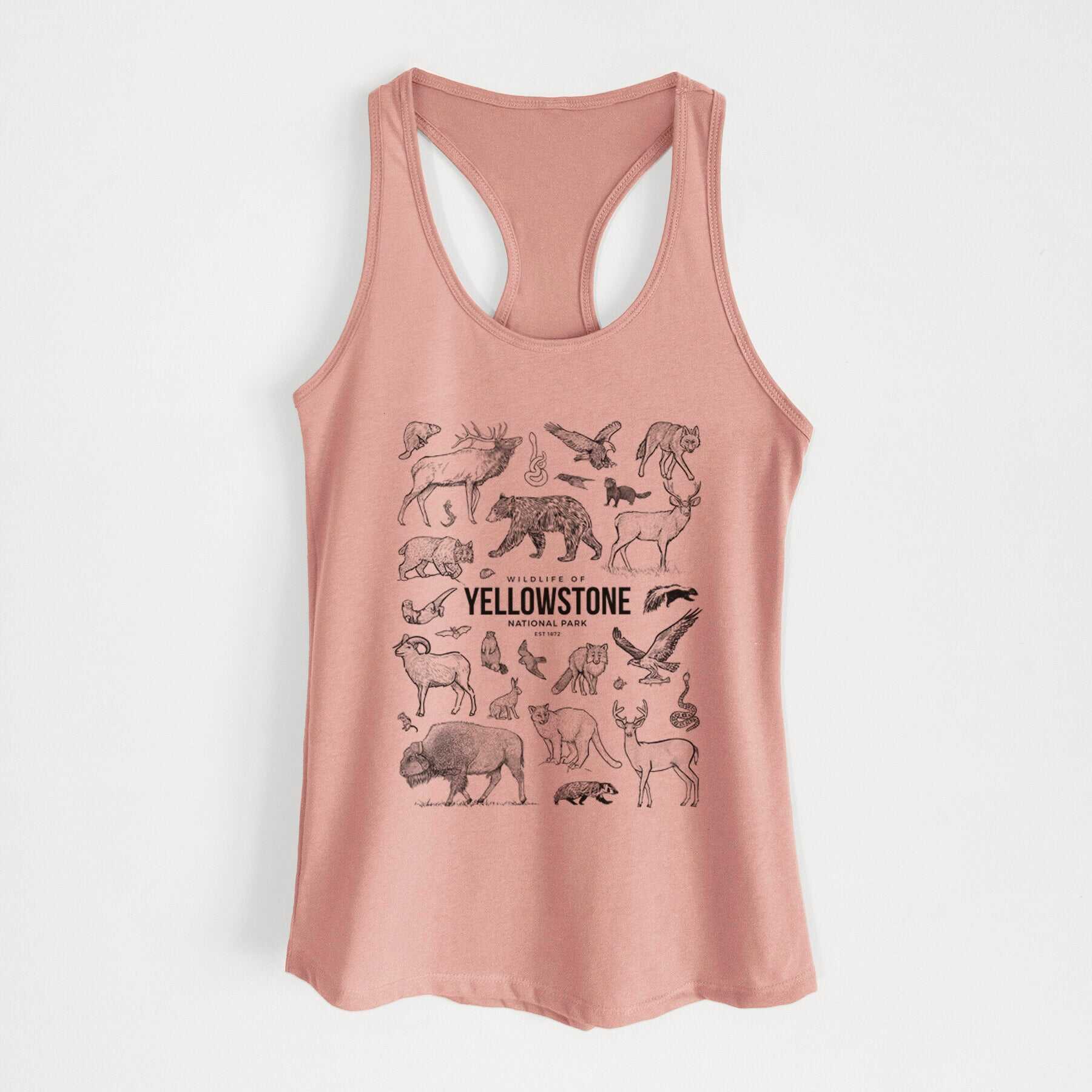 Wildlife of Yellowstone National Park - Women's Racerback Tanktop